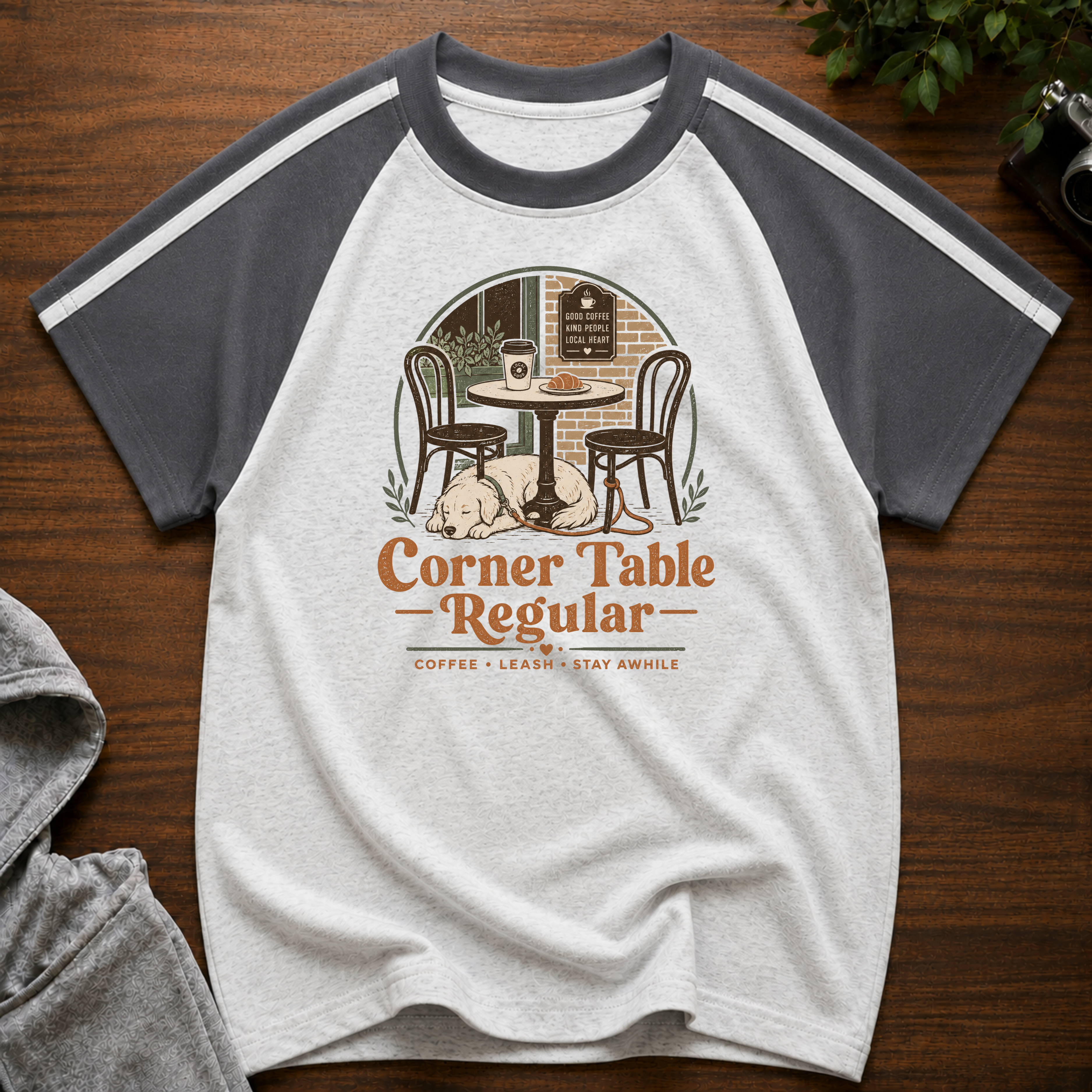Corner Table Regular Brew Line Raglan T-Shirt