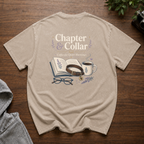 Chapter and Collar Snow Washed Oversized Cotton T-Shirt