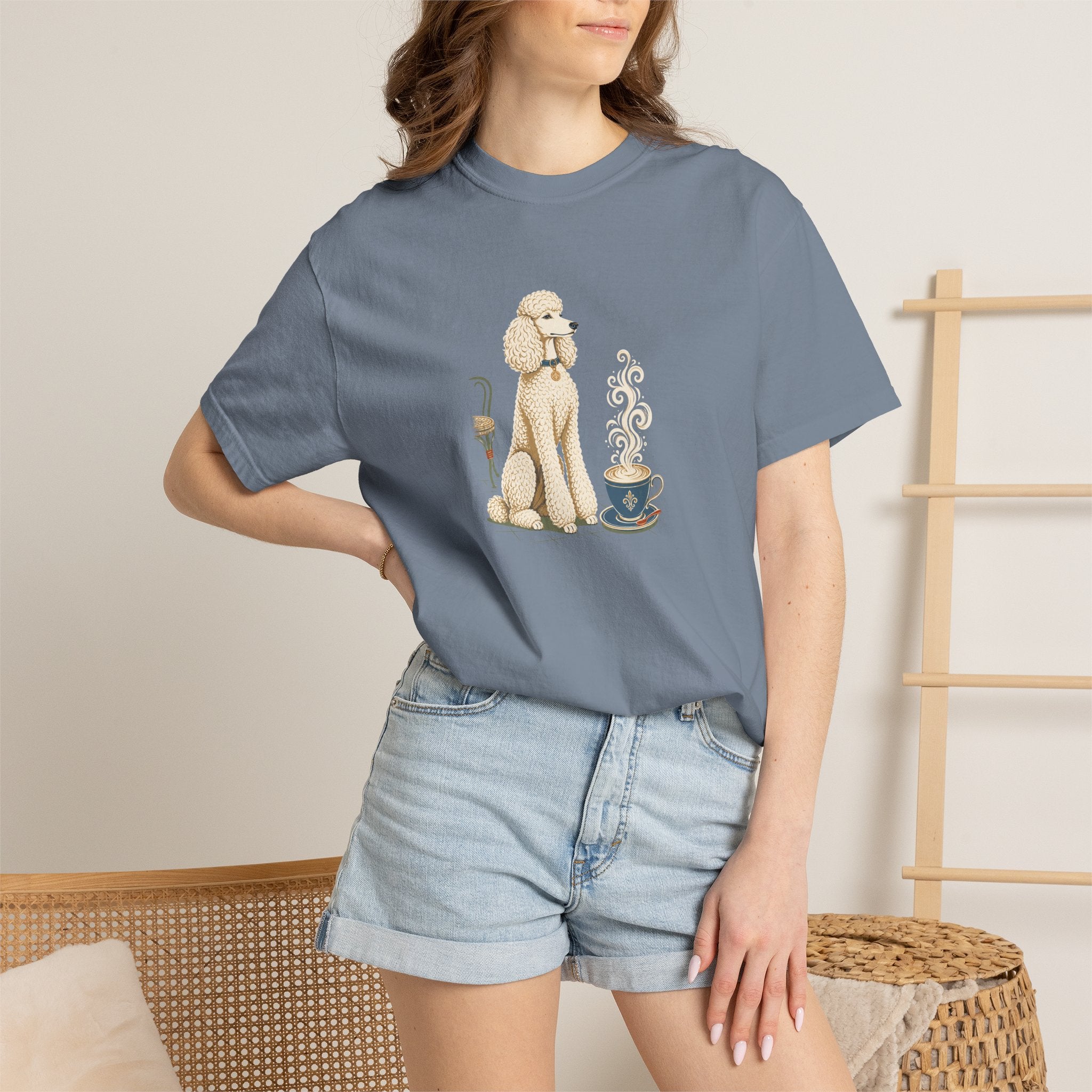 Poodle Foam Trim Cappuccino T-Shirt | Cute Poodle Coffee Tee