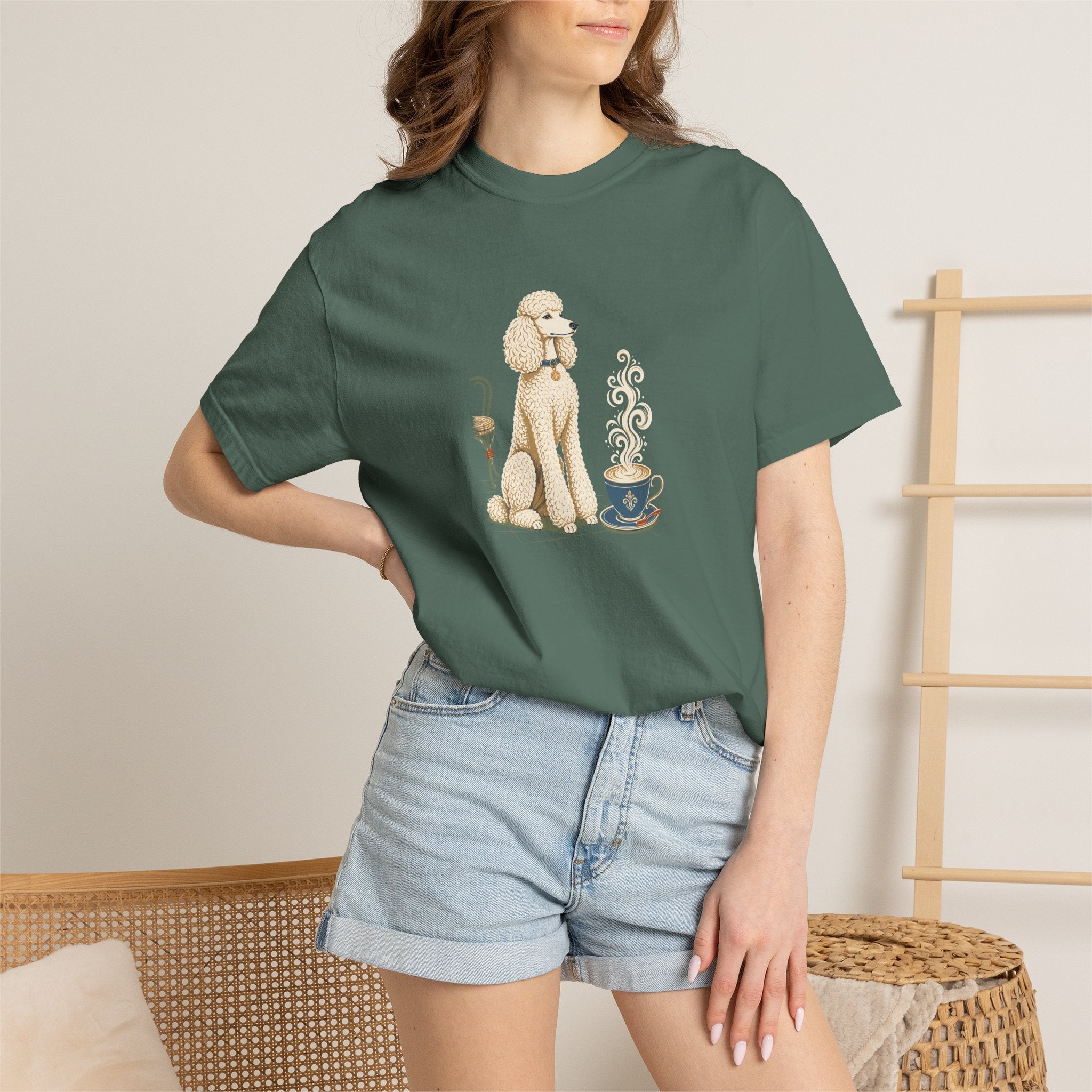Poodle Foam Trim Cappuccino T-Shirt | Cute Poodle Coffee Tee