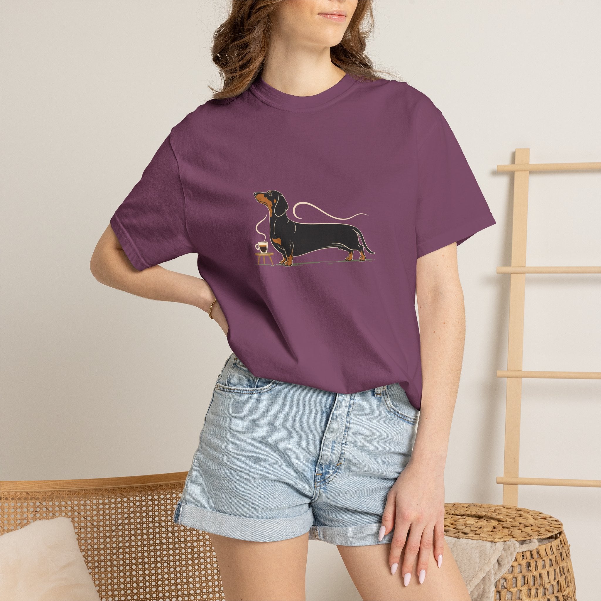 Dachshund Long Pour Espresso T-Shirt | Funny Dachshund Coffee Tee