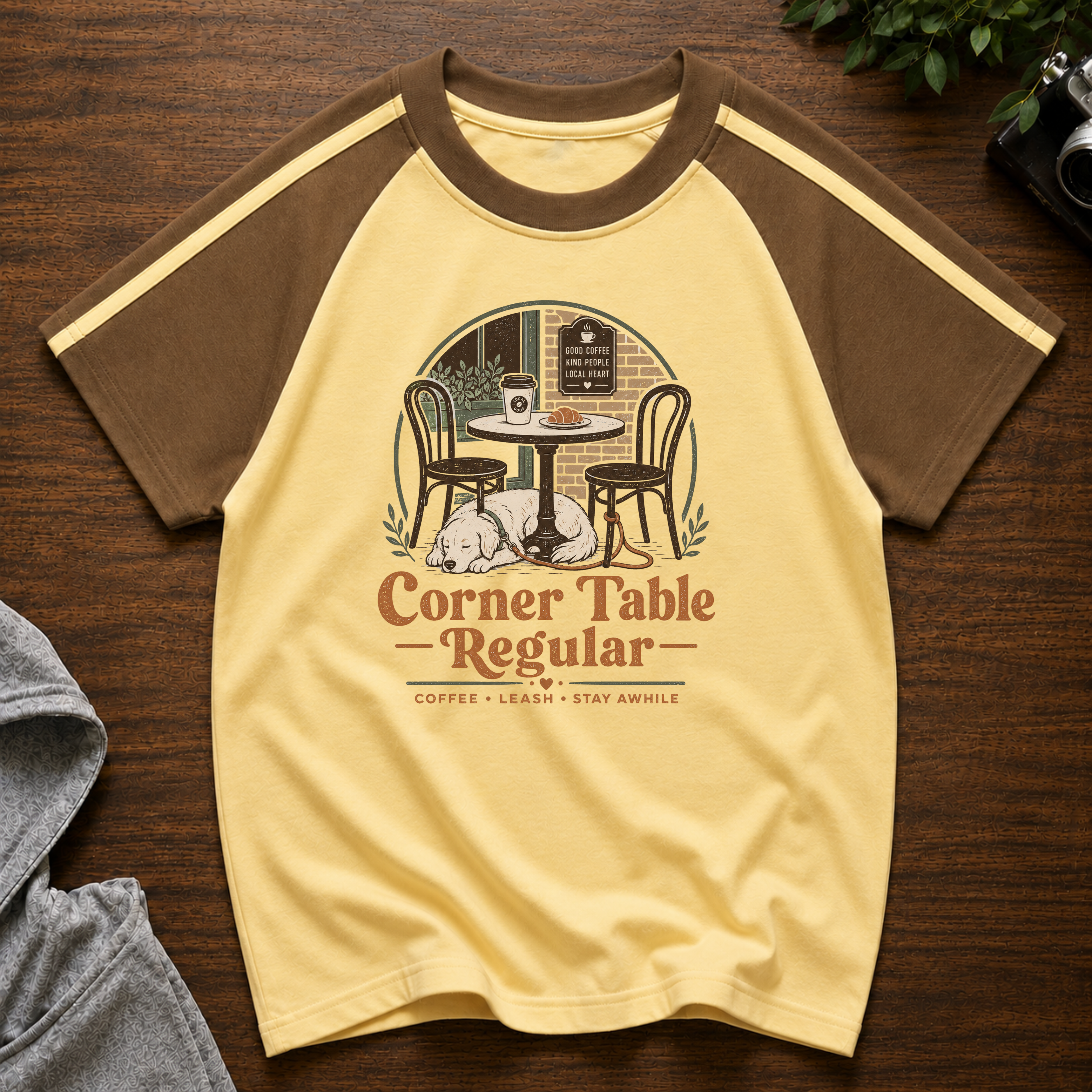 Corner Table Regular Brew Line Raglan T-Shirt