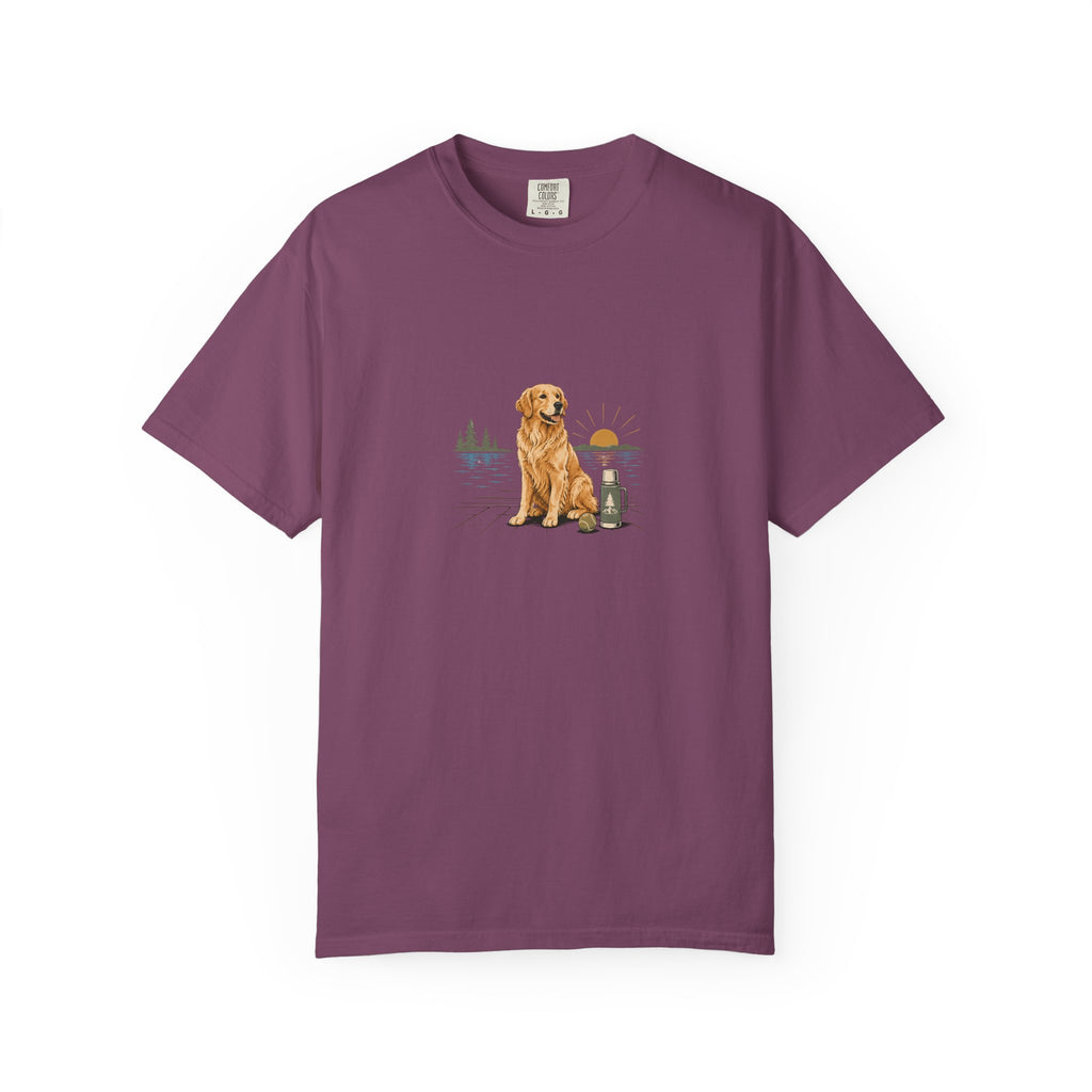 Golden Retriever Morning T-Shirt | Golden Dog Lover Coffee Tee