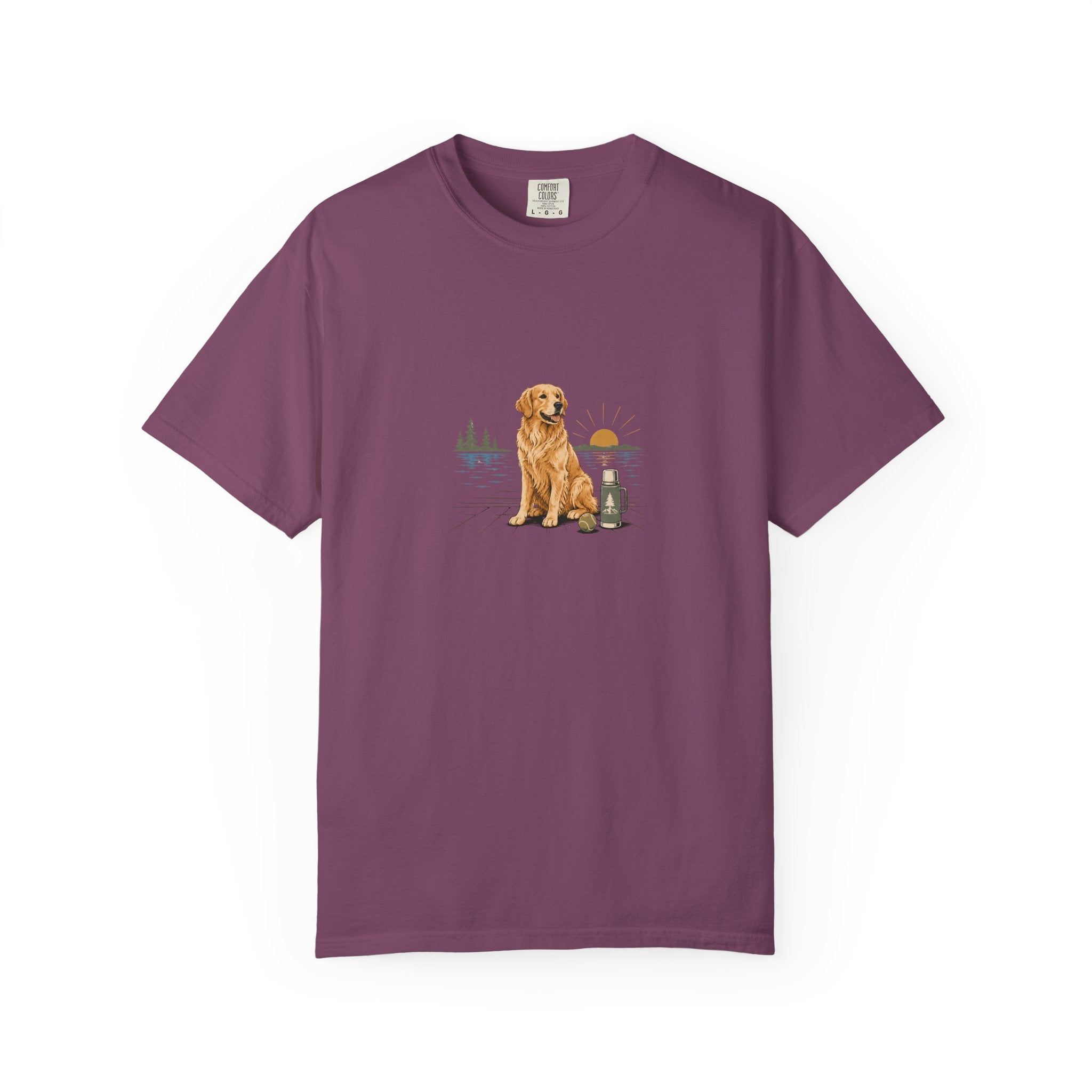 Golden Retriever Morning T-Shirt | Golden Dog Lover Coffee Tee