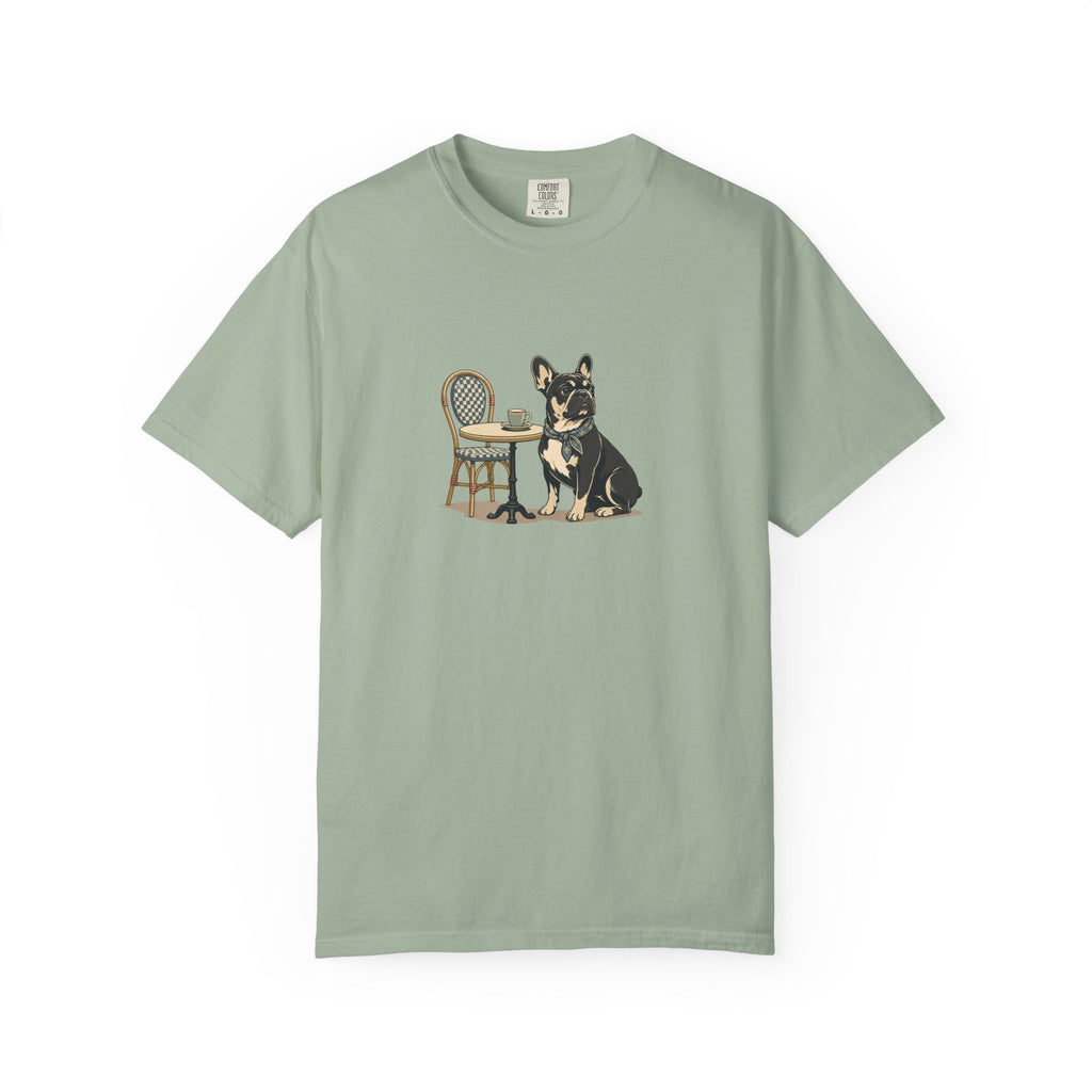 French Bulldog Tiny Cup Big Attitude T-Shirt | Frenchie Coffee Tee