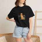 Golden Retriever Morning T-Shirt | Golden Dog Lover Coffee Tee