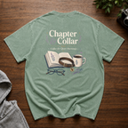 Chapter and Collar Snow Washed Oversized Cotton T-Shirt