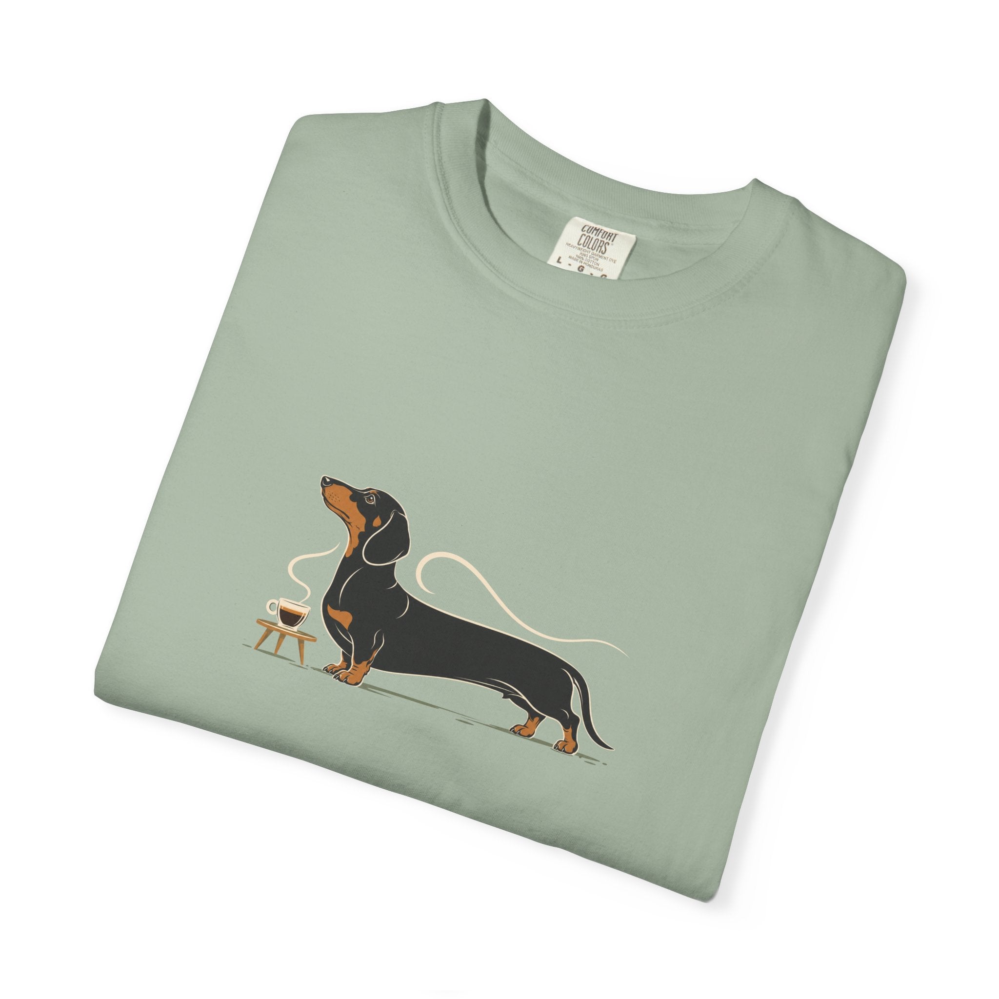 Dachshund Long Pour Espresso T-Shirt | Funny Dachshund Coffee Tee