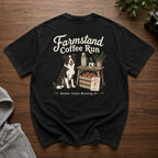 Farmstand Coffee Run Snow Washed Oversized Cotton T-Shirt