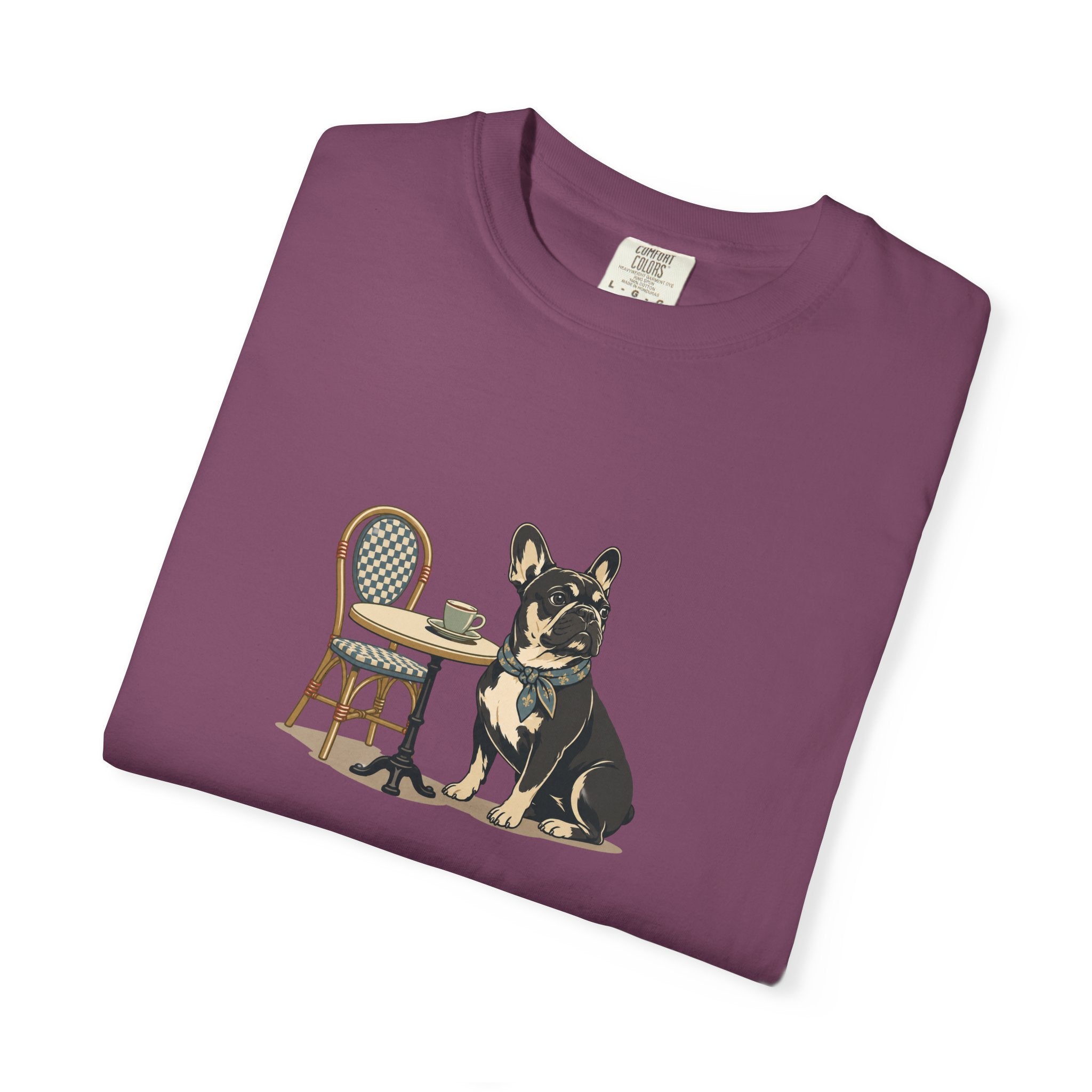 French Bulldog Tiny Cup Big Attitude T-Shirt | Frenchie Coffee Tee