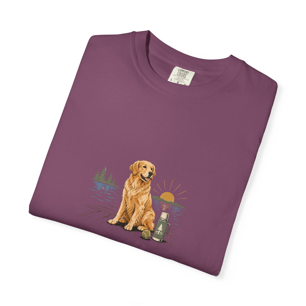 Golden Retriever Morning T-Shirt | Golden Dog Lover Coffee Tee