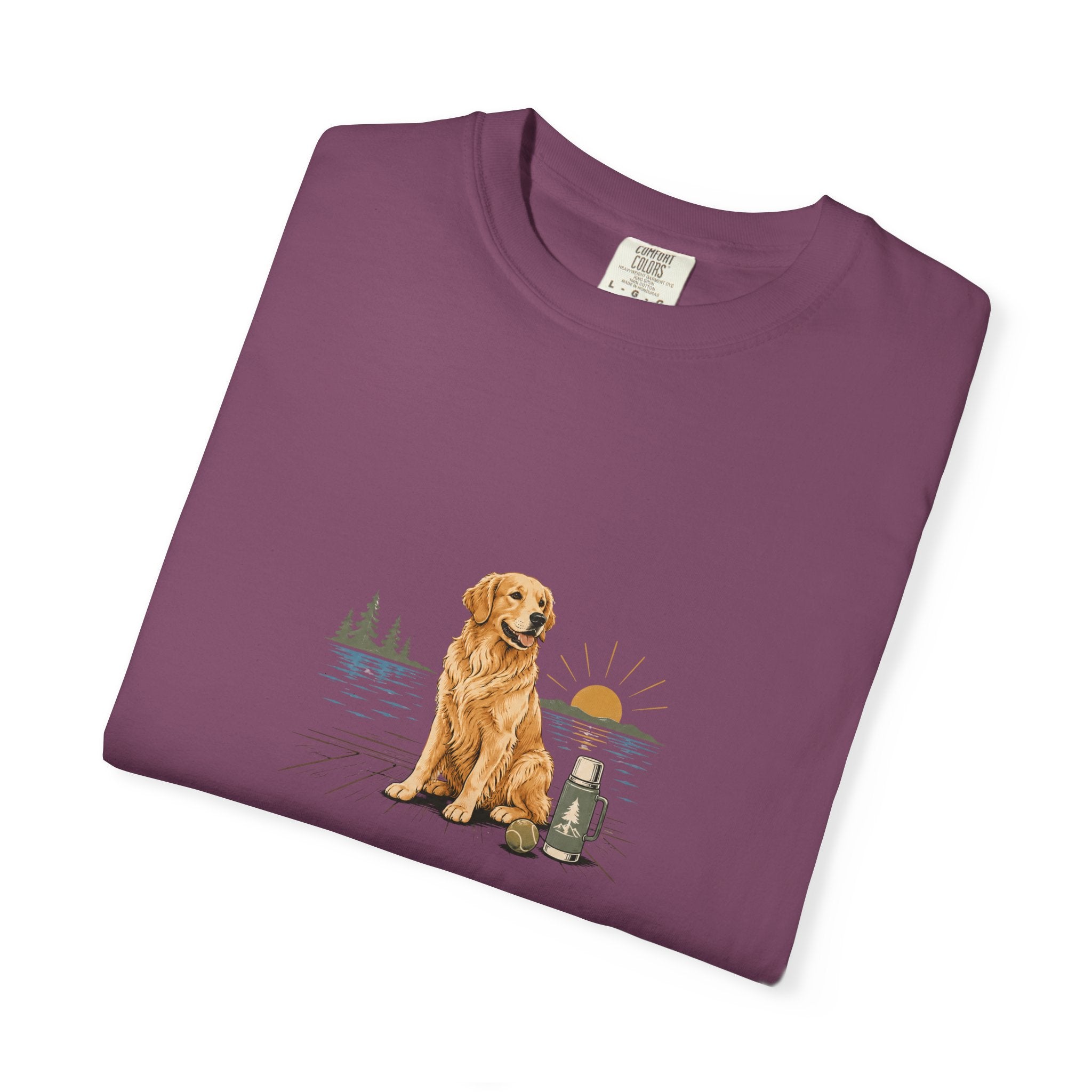 Golden Retriever Morning T-Shirt | Golden Dog Lover Coffee Tee