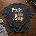 Farmstand Coffee Run Snow Washed Oversized Cotton T-Shirt