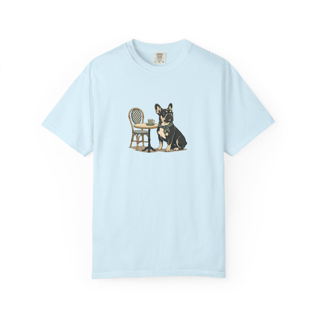 French Bulldog Tiny Cup Big Attitude T-Shirt | Frenchie Coffee Tee