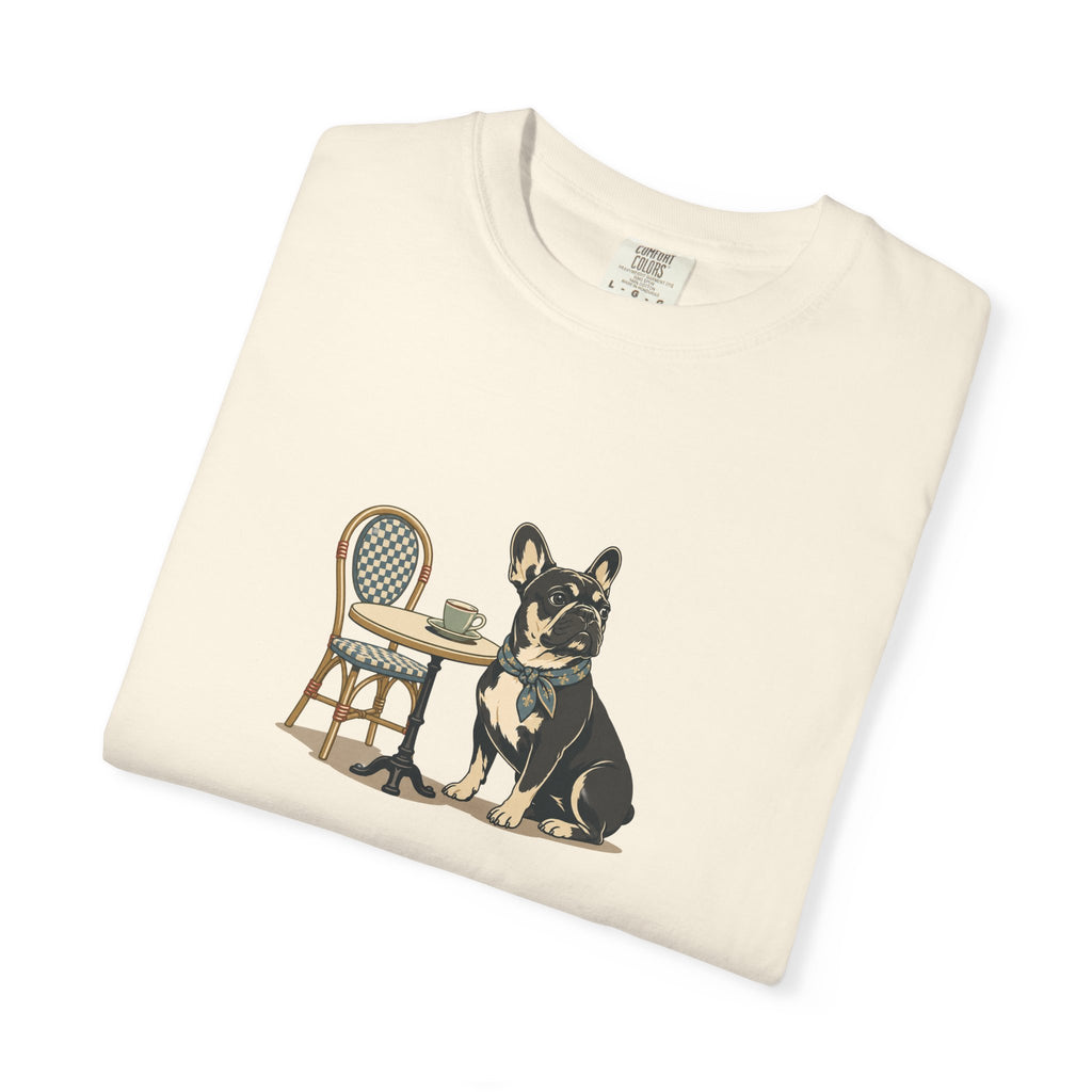 French Bulldog Tiny Cup Big Attitude T-Shirt | Frenchie Coffee Tee