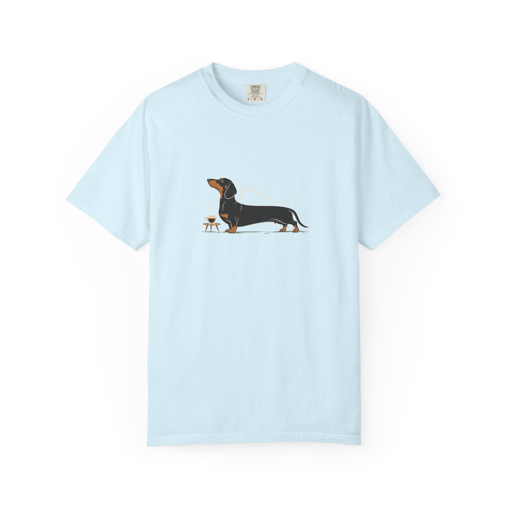 Dachshund Long Pour Espresso T-Shirt | Funny Dachshund Coffee Tee
