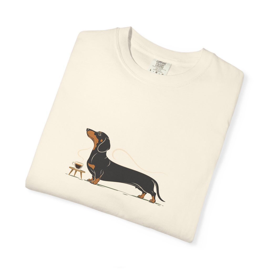 Dachshund Long Pour Espresso T-Shirt | Funny Dachshund Coffee Tee