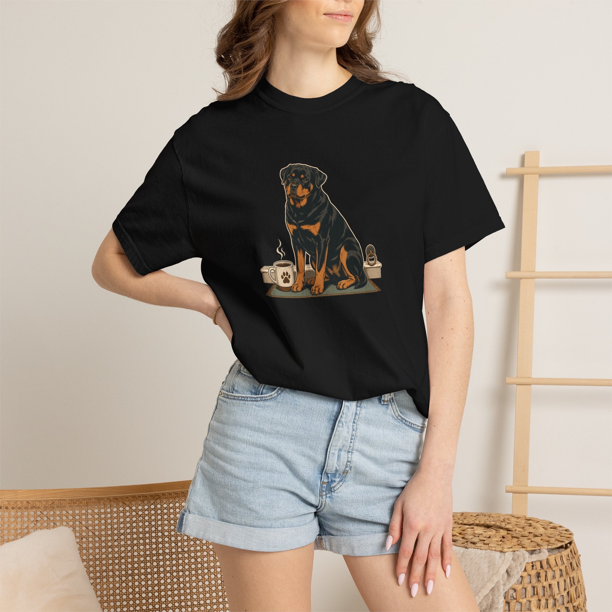 Rottweiler Heavy Roast Guardian Blend T-Shirt | Rottie Coffee Tee