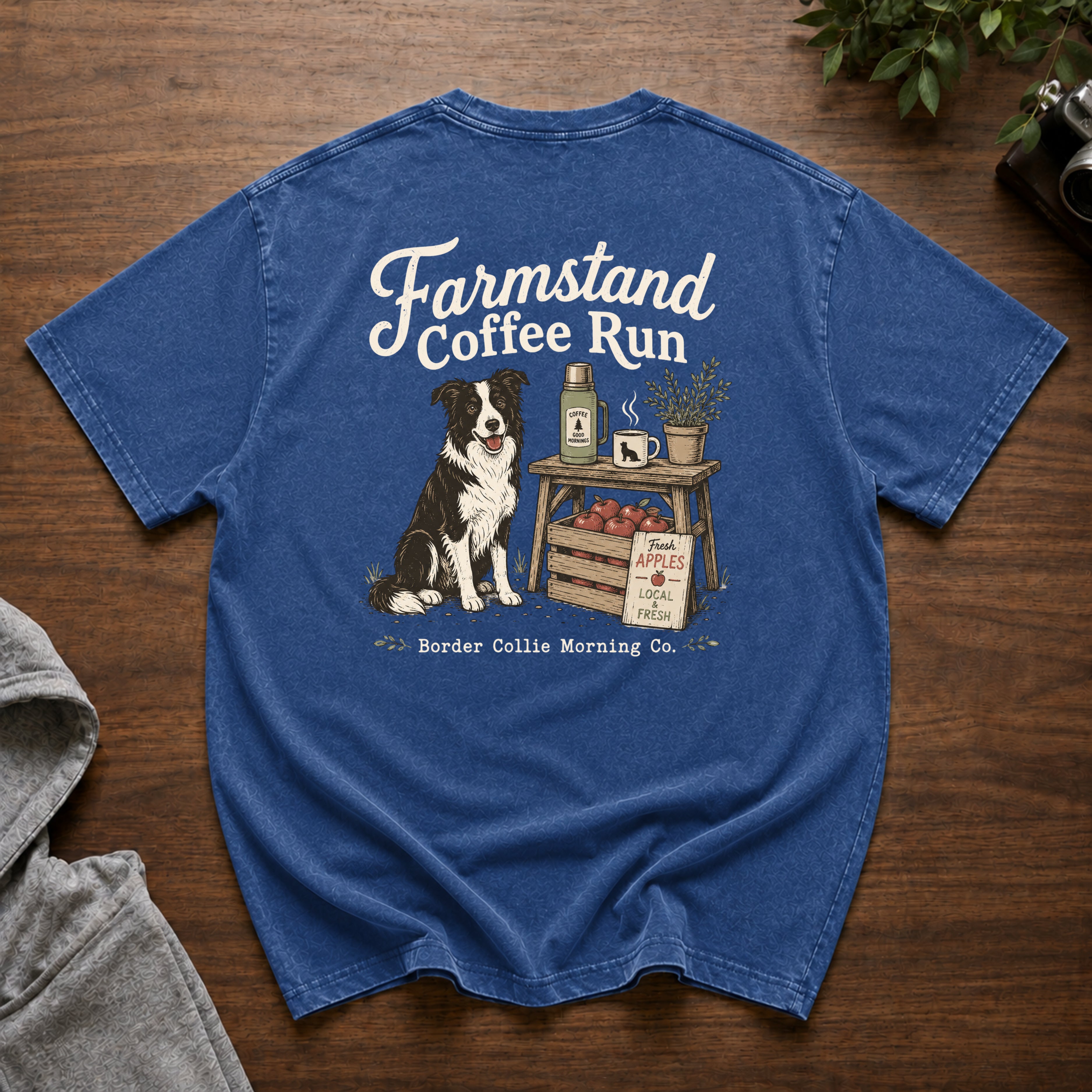 Farmstand Coffee Run Snow Washed Oversized Cotton T-Shirt