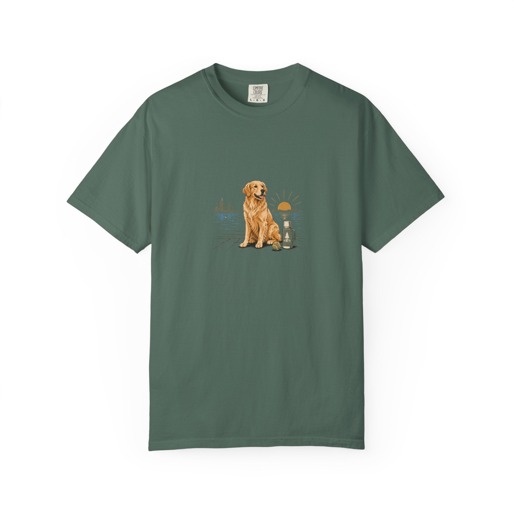 Golden Retriever Morning T-Shirt | Golden Dog Lover Coffee Tee