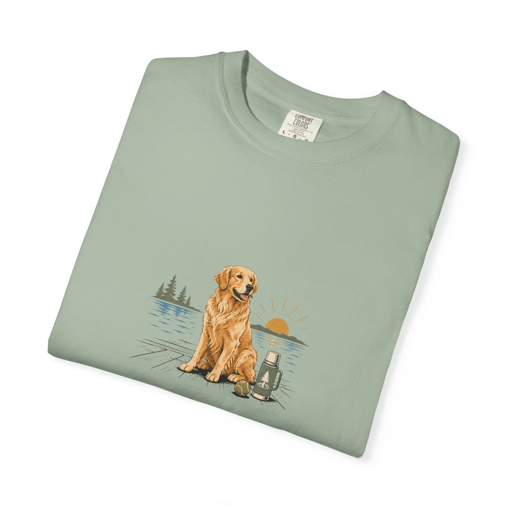 Golden Retriever Morning T-Shirt | Golden Dog Lover Coffee Tee