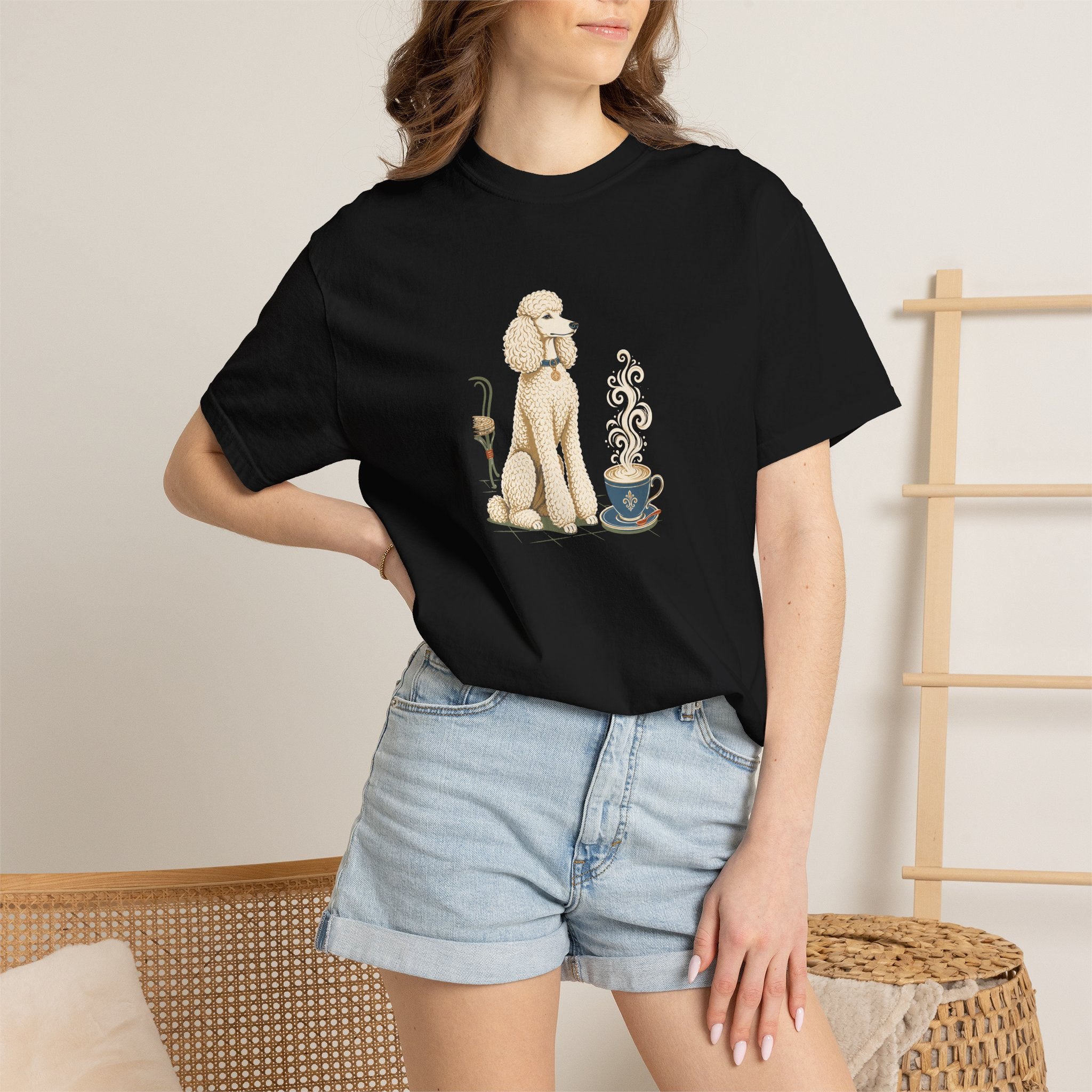 Poodle Foam Trim Cappuccino T-Shirt | Cute Poodle Coffee Tee