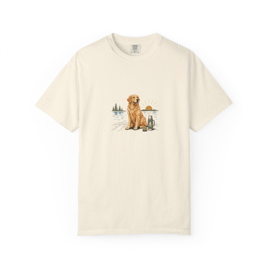 Golden Retriever Morning T-Shirt | Golden Dog Lover Coffee Tee