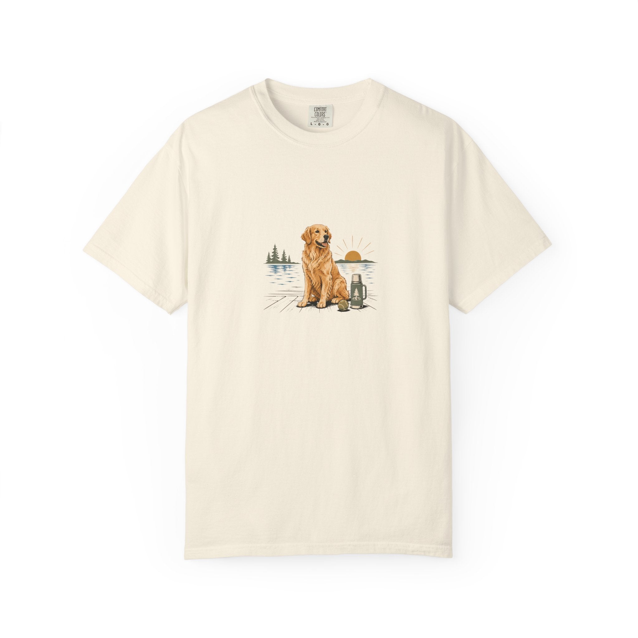 Golden Retriever Morning T-Shirt | Golden Dog Lover Coffee Tee