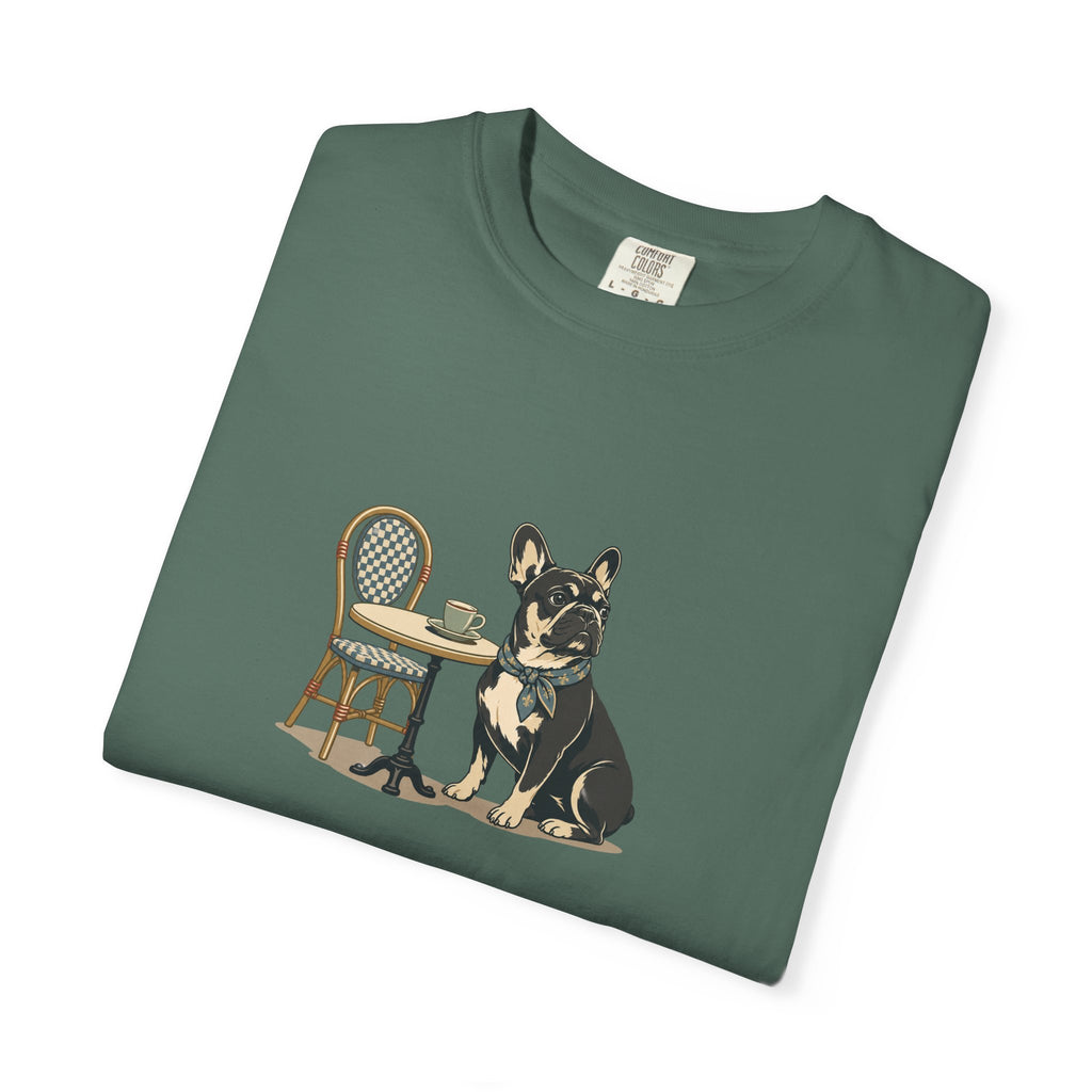 French Bulldog Tiny Cup Big Attitude T-Shirt | Frenchie Coffee Tee