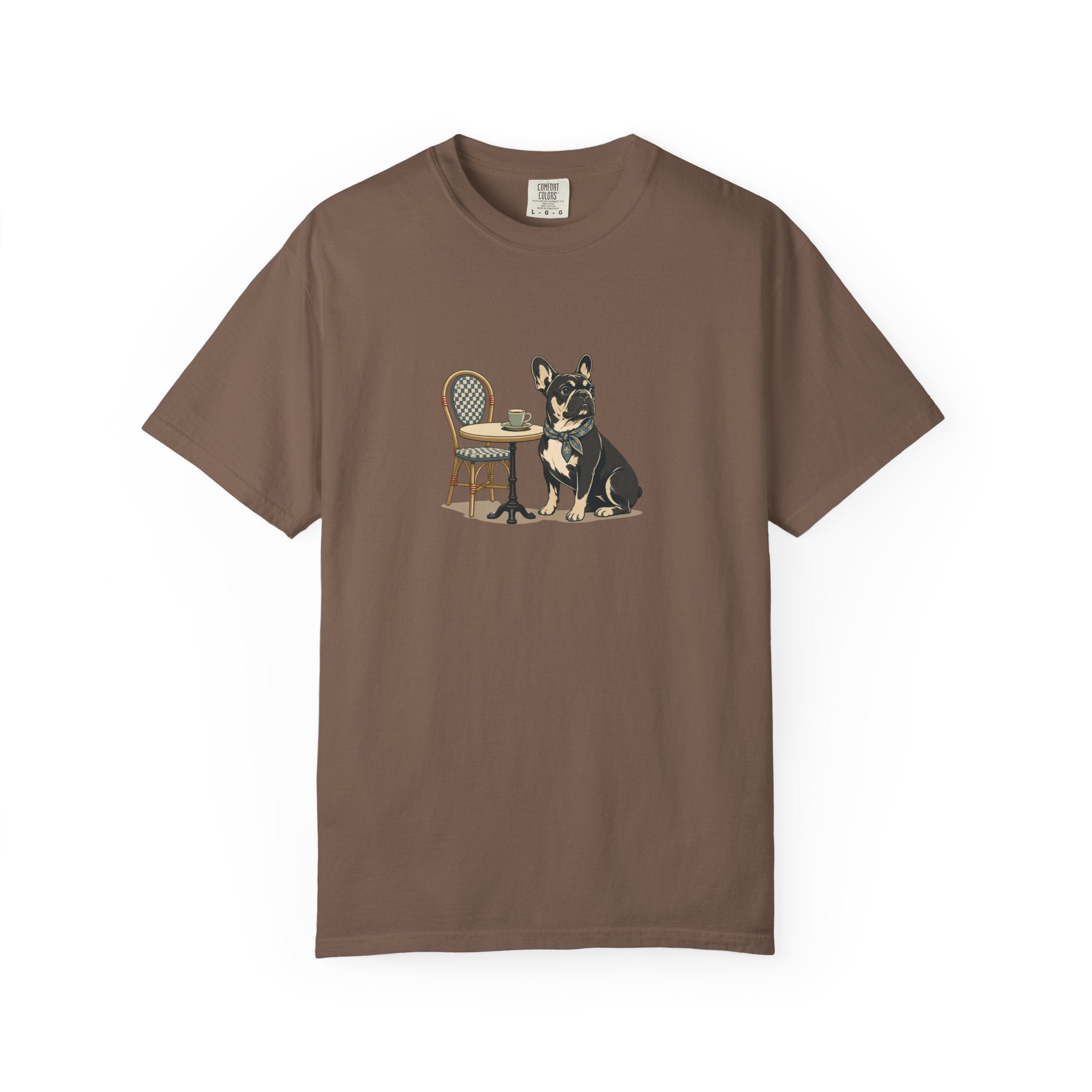 French Bulldog Tiny Cup Big Attitude T-Shirt | Frenchie Coffee Tee