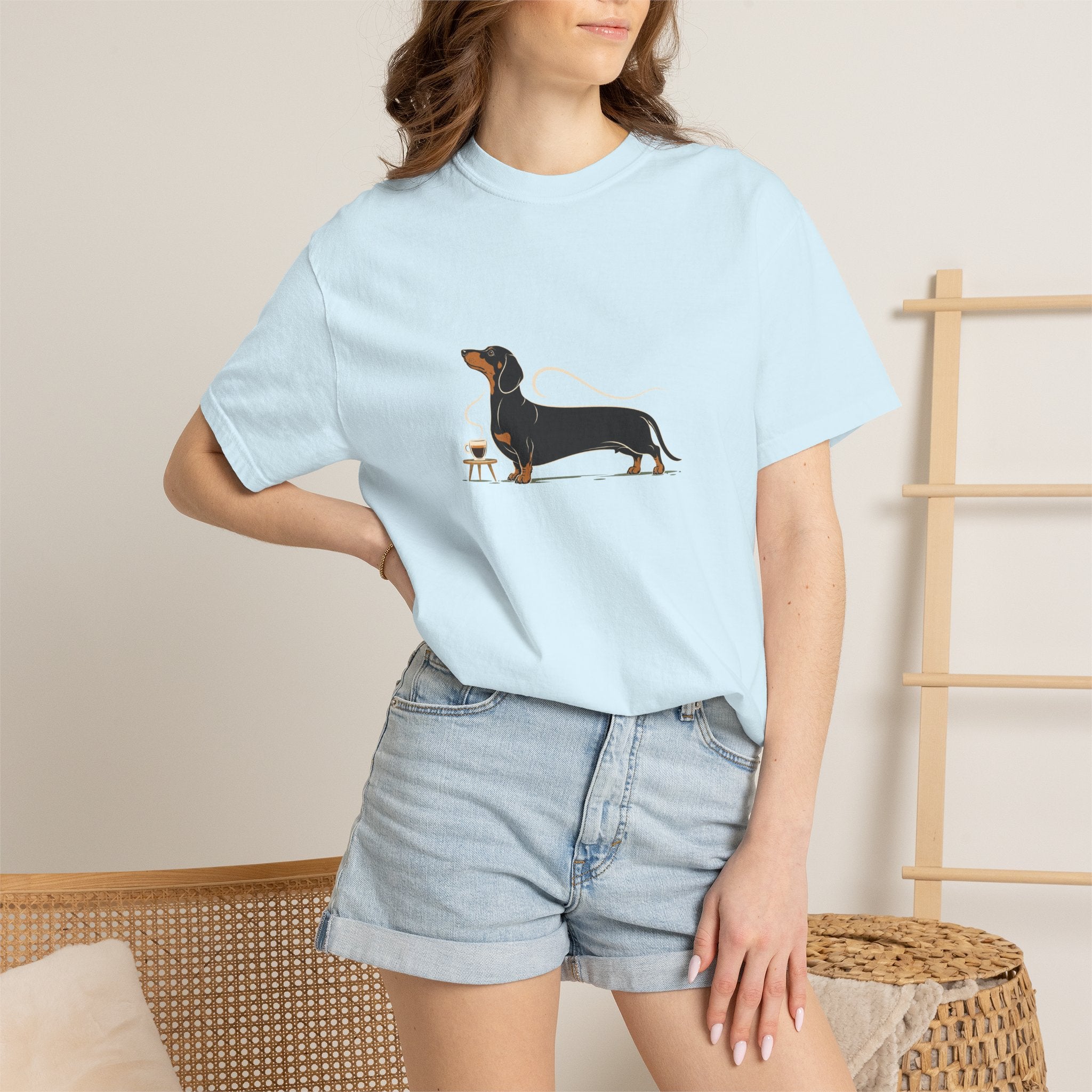 Dachshund Long Pour Espresso T-Shirt | Funny Dachshund Coffee Tee