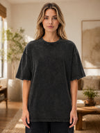 Cabin Coffee Companion Snow Washed Oversized Cotton T-Shirt