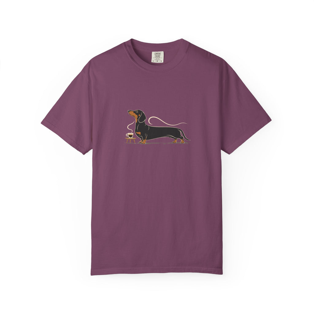 Dachshund Long Pour Espresso T-Shirt | Funny Dachshund Coffee Tee