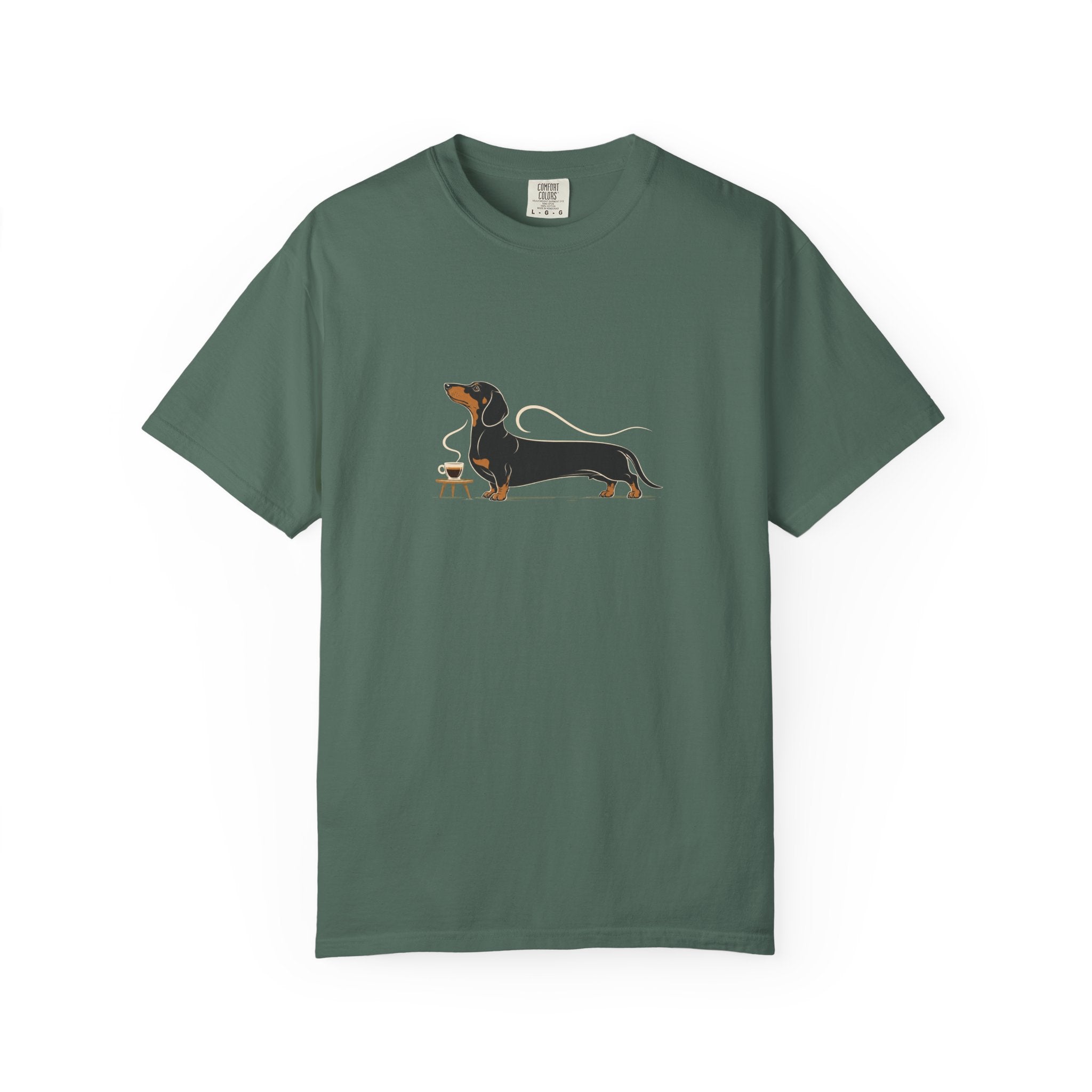 Dachshund Long Pour Espresso T-Shirt | Funny Dachshund Coffee Tee