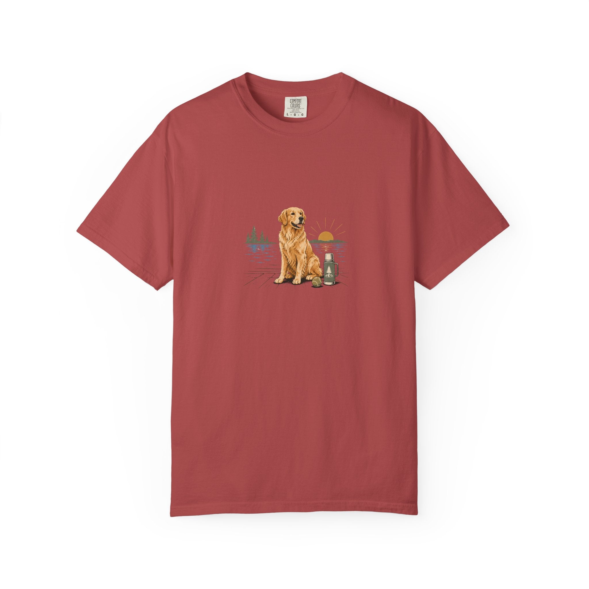 Golden Retriever Morning T-Shirt | Golden Dog Lover Coffee Tee