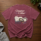 Chapter and Collar Snow Washed Oversized Cotton T-Shirt