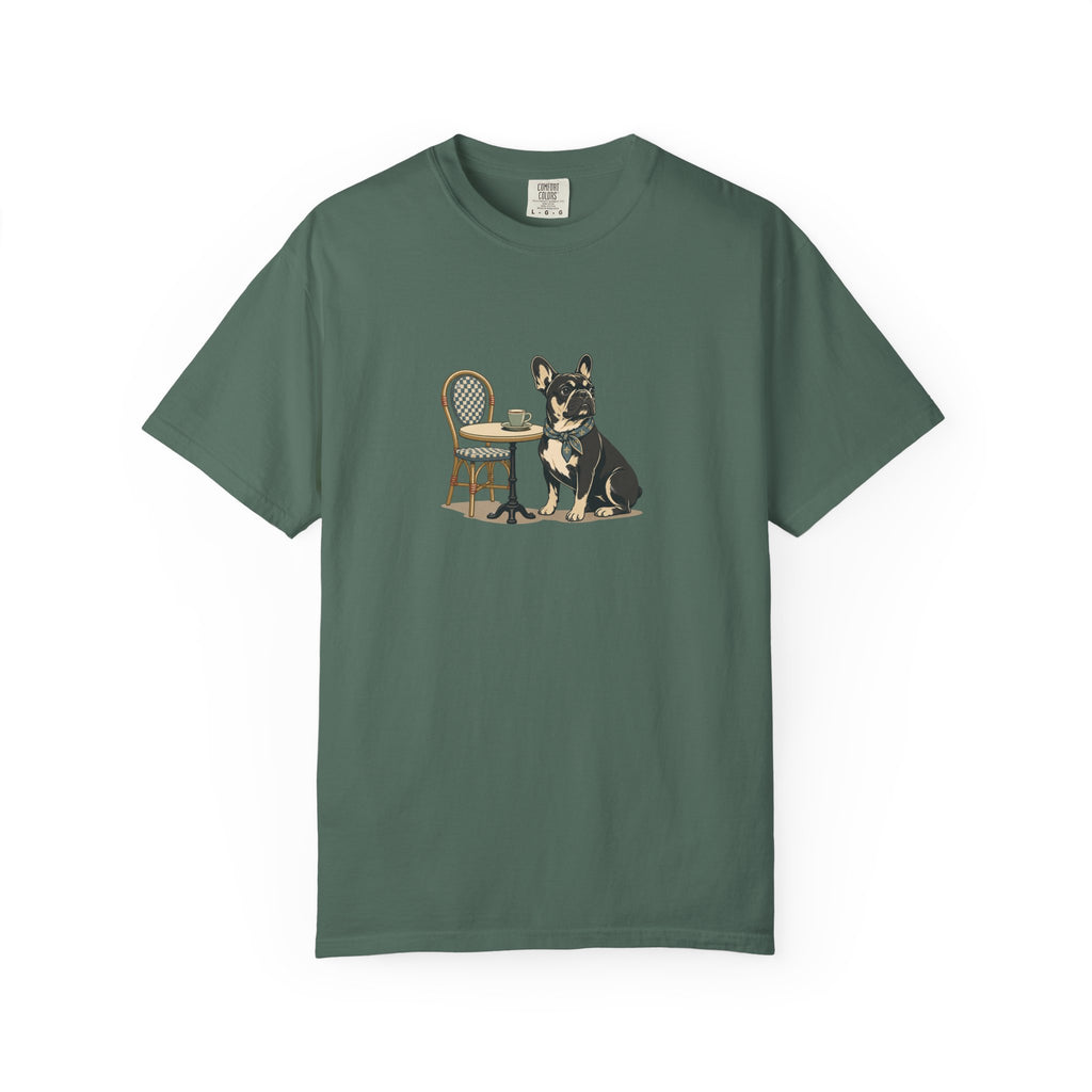 French Bulldog Tiny Cup Big Attitude T-Shirt | Frenchie Coffee Tee