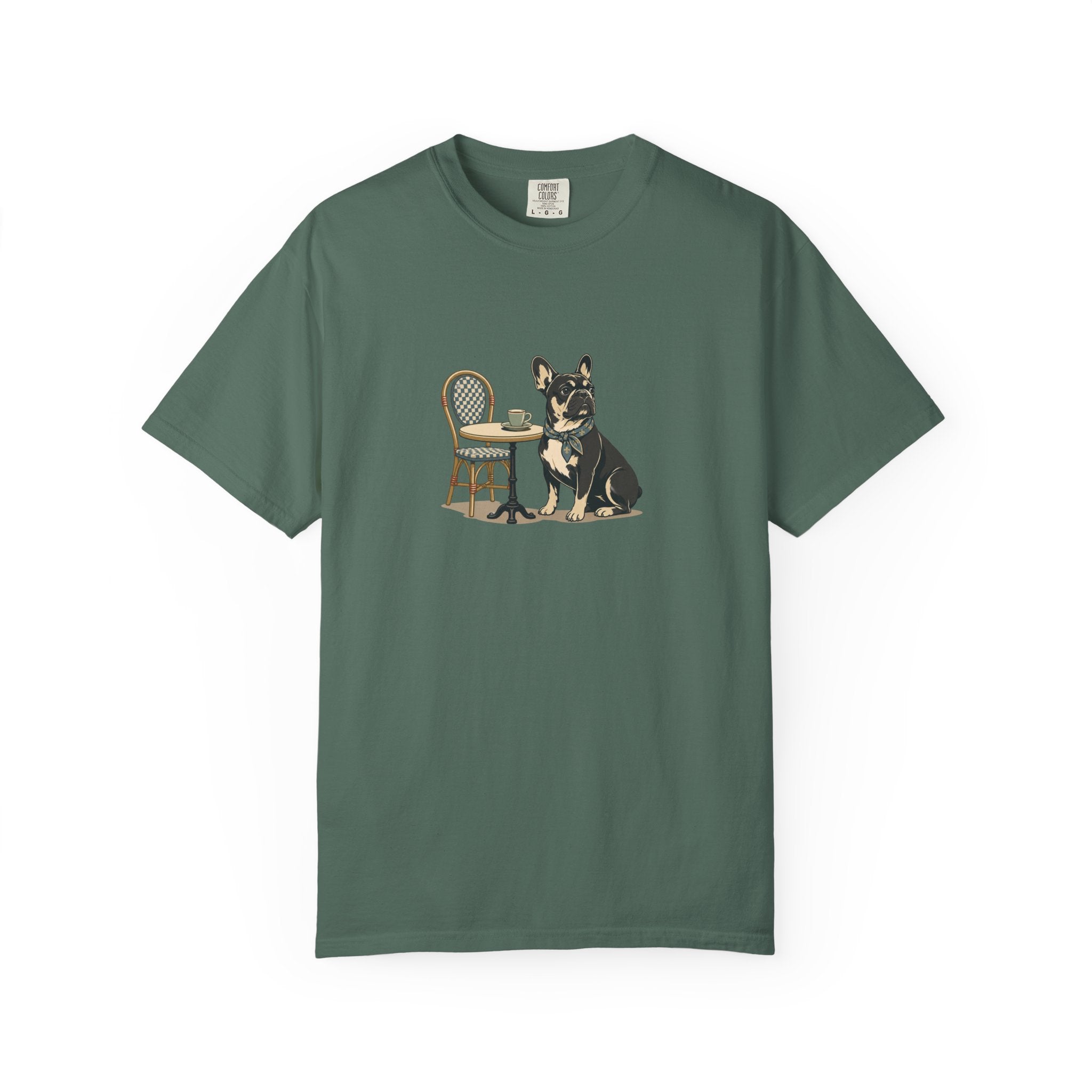 French Bulldog Tiny Cup Big Attitude T-Shirt | Frenchie Coffee Tee
