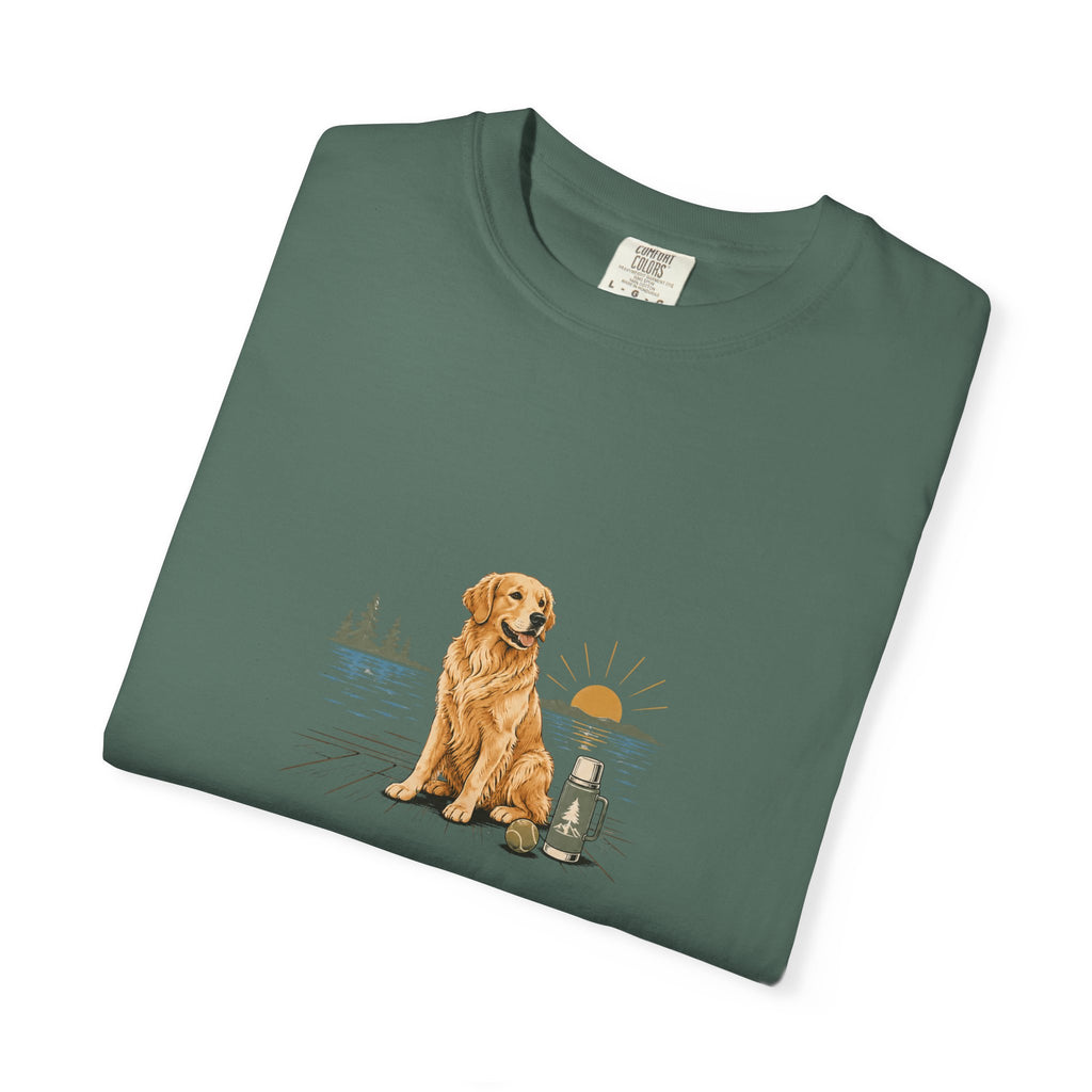 Golden Retriever Morning T-Shirt | Golden Dog Lover Coffee Tee