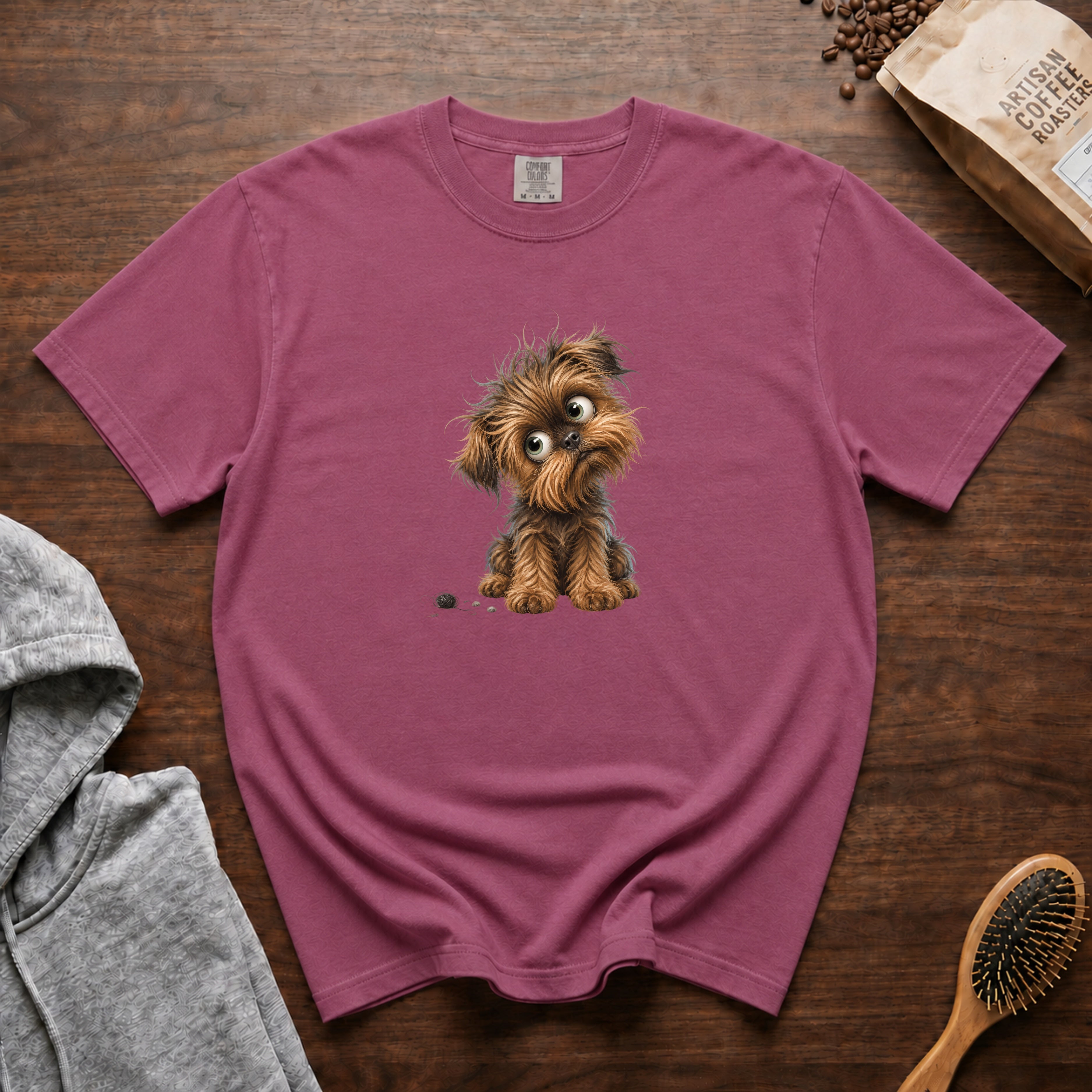 Affenpinscher Attitude T-Shirt — Berry