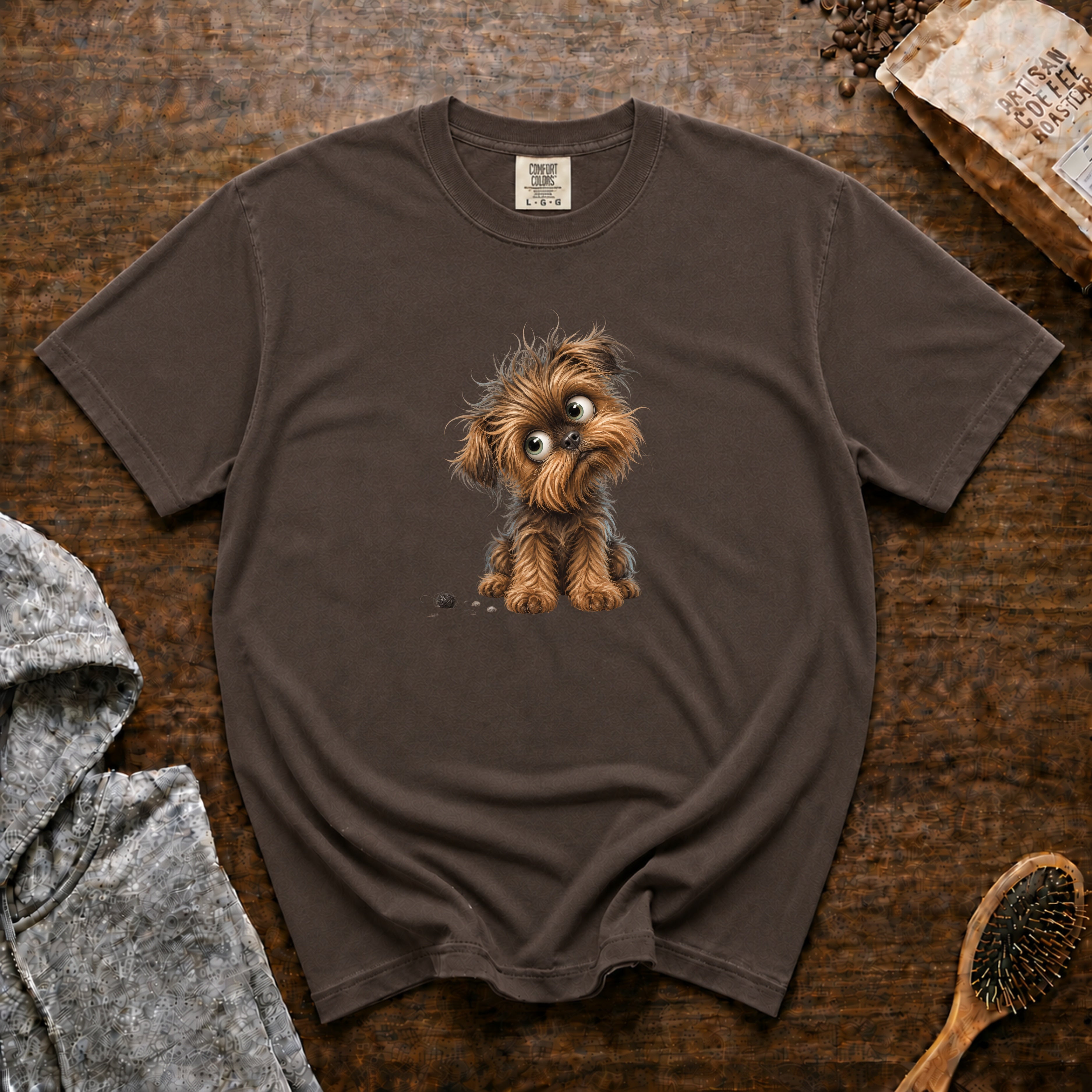 Affenpinscher Attitude T-Shirt — Espresso
