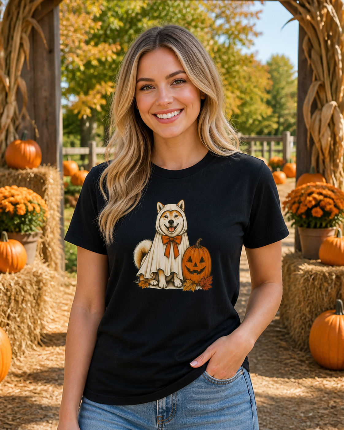 Akita Halloween T-Shirt