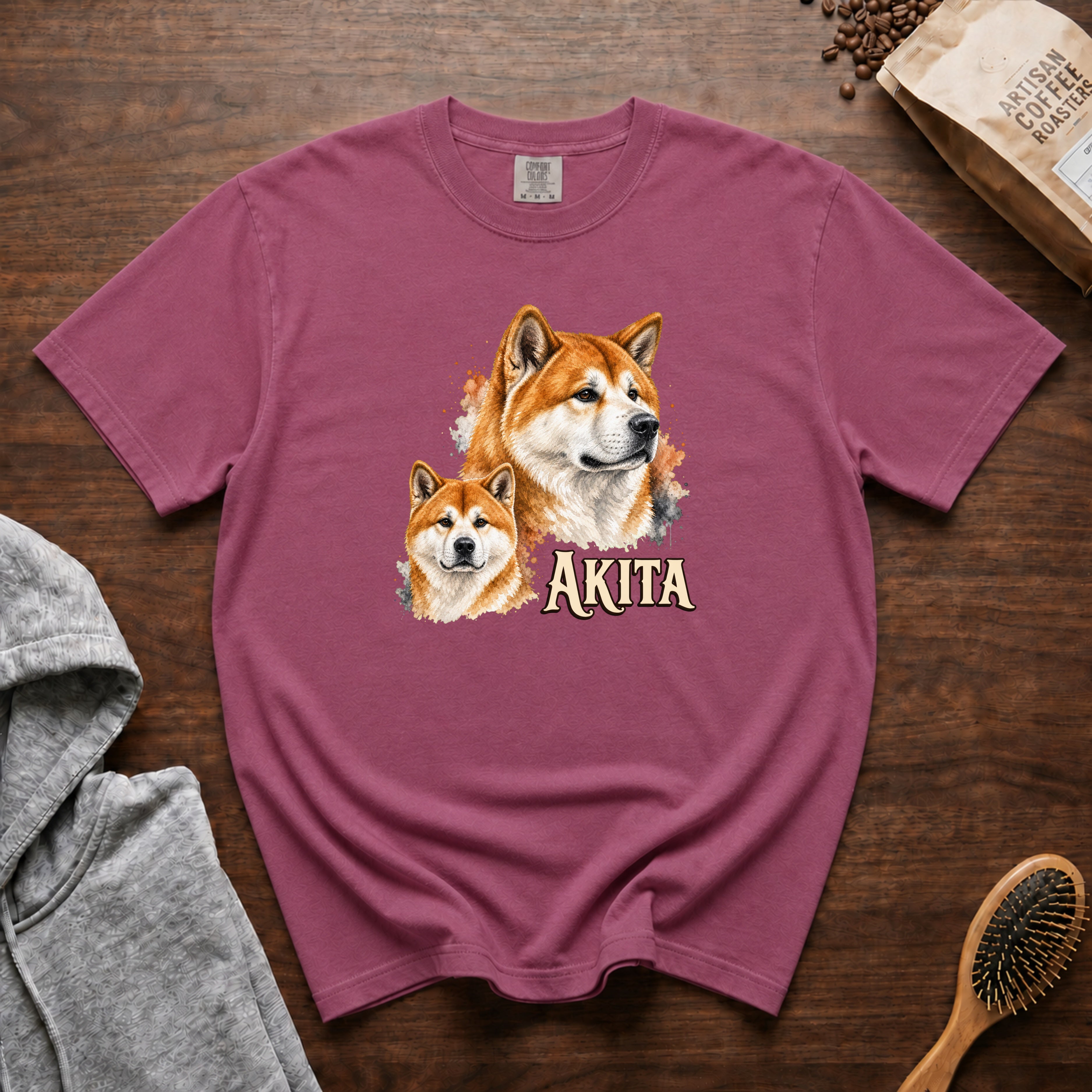 Akita T-Shirt — Berry