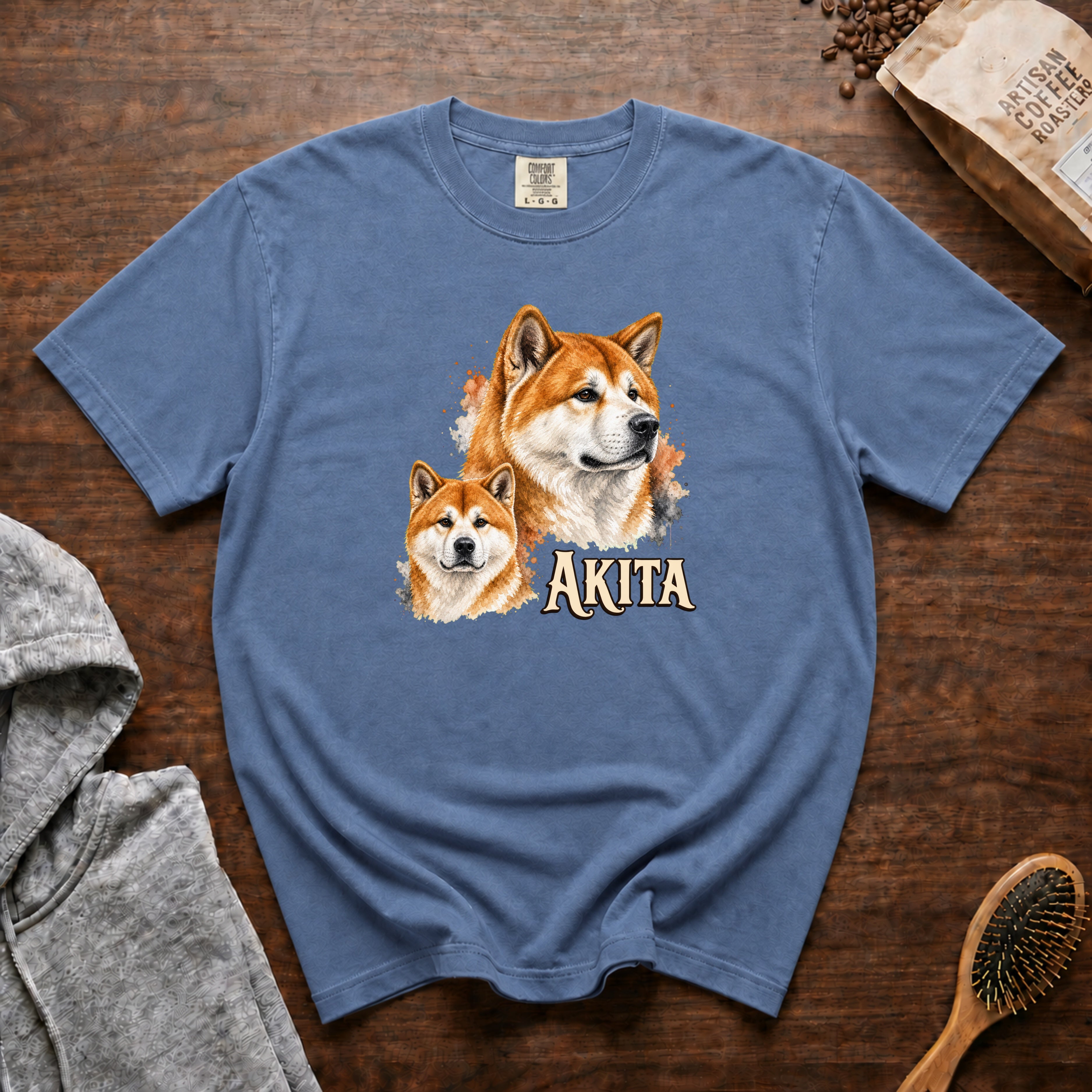 Akita T-Shirt — Blue Jean