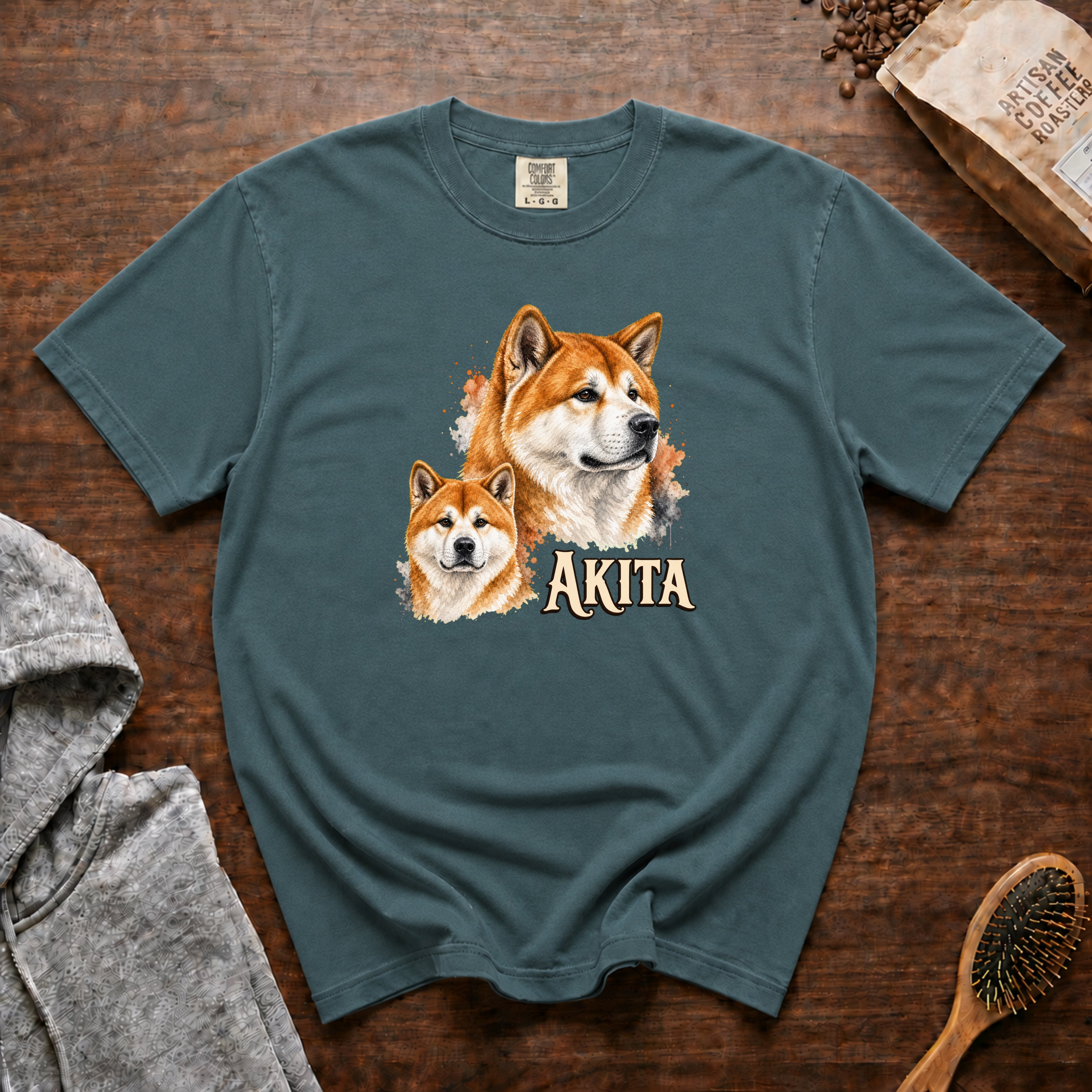 Akita T-Shirt — Blue Spruce