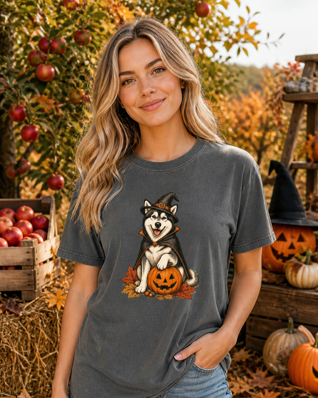 Alaskan Malamute Halloween T-Shirt