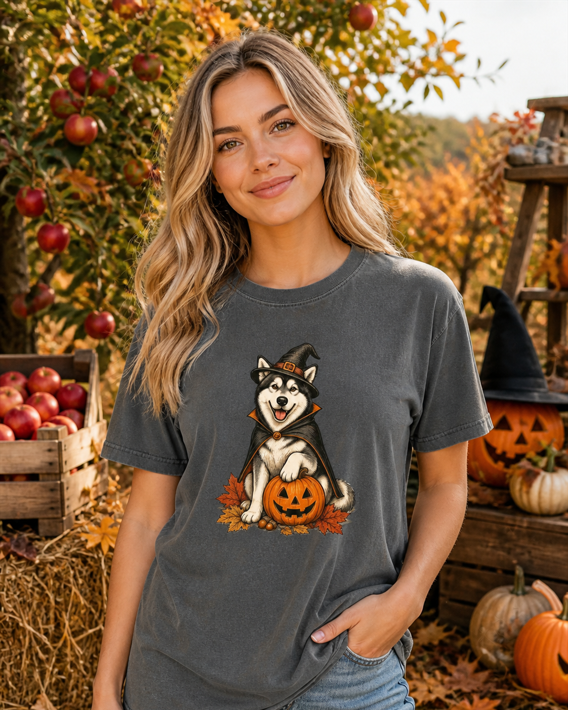 Alaskan Malamute Halloween T-Shirt