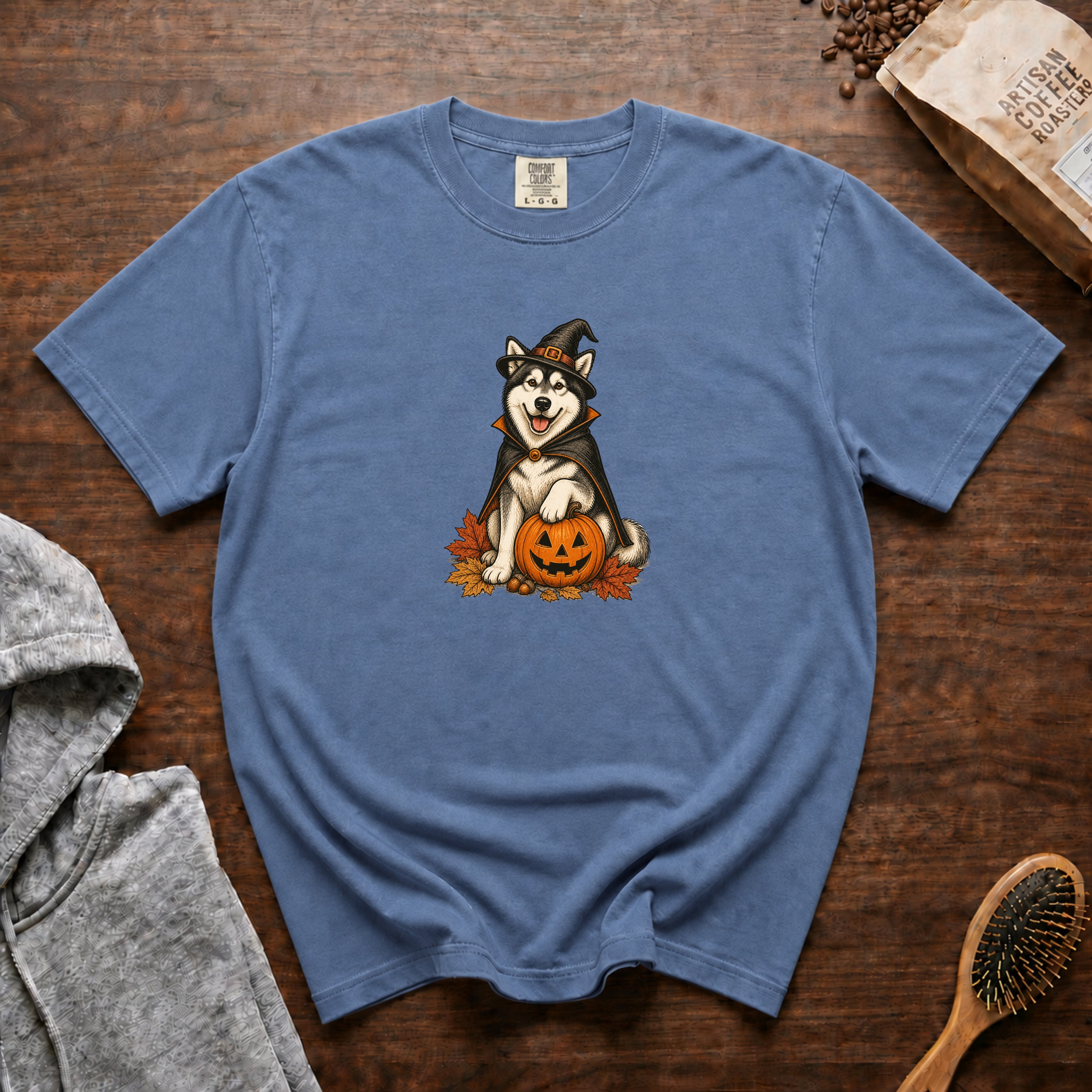 Alaskan Malamute Halloween T-Shirt — Blue Jean