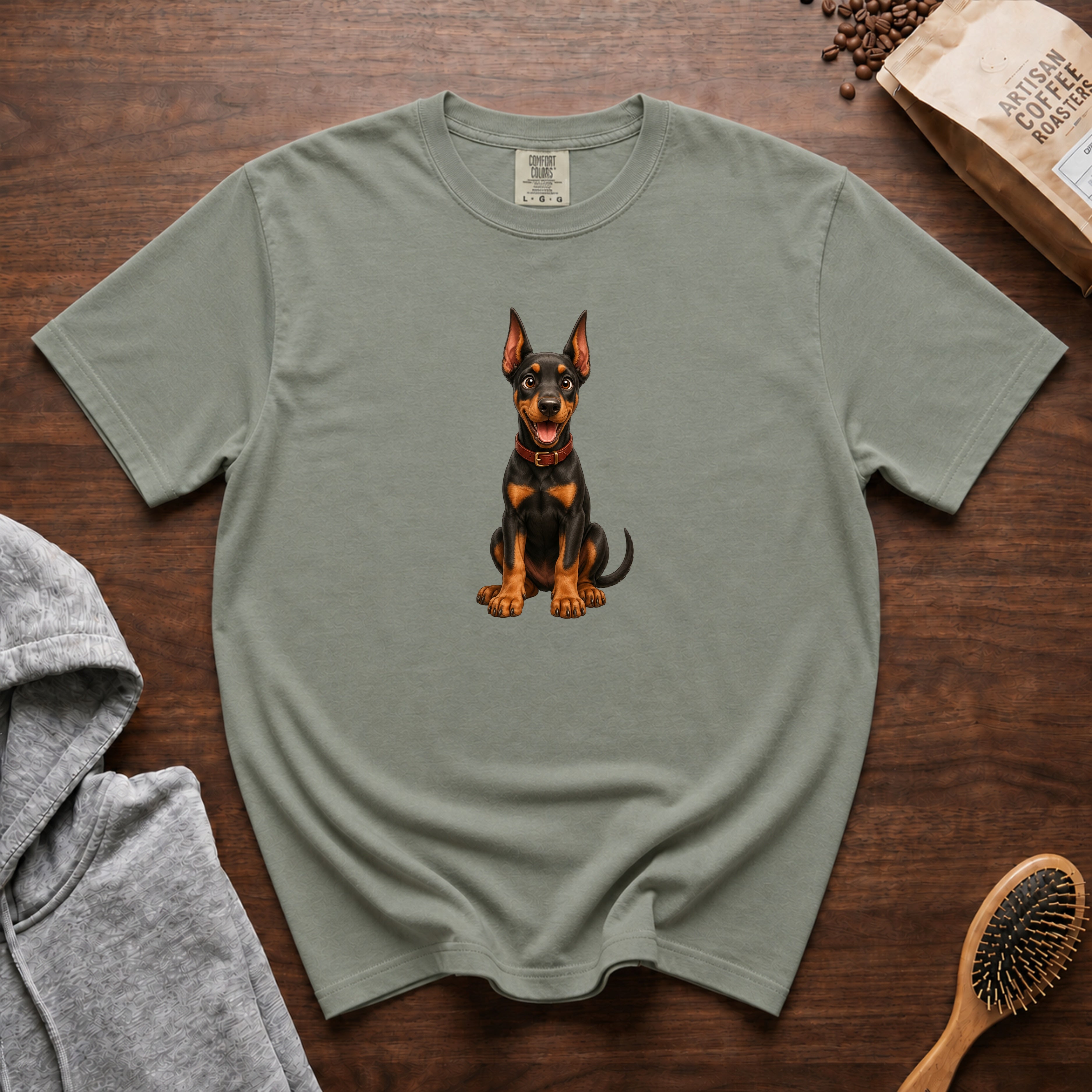 Alert Doberman T-Shirt — Bay