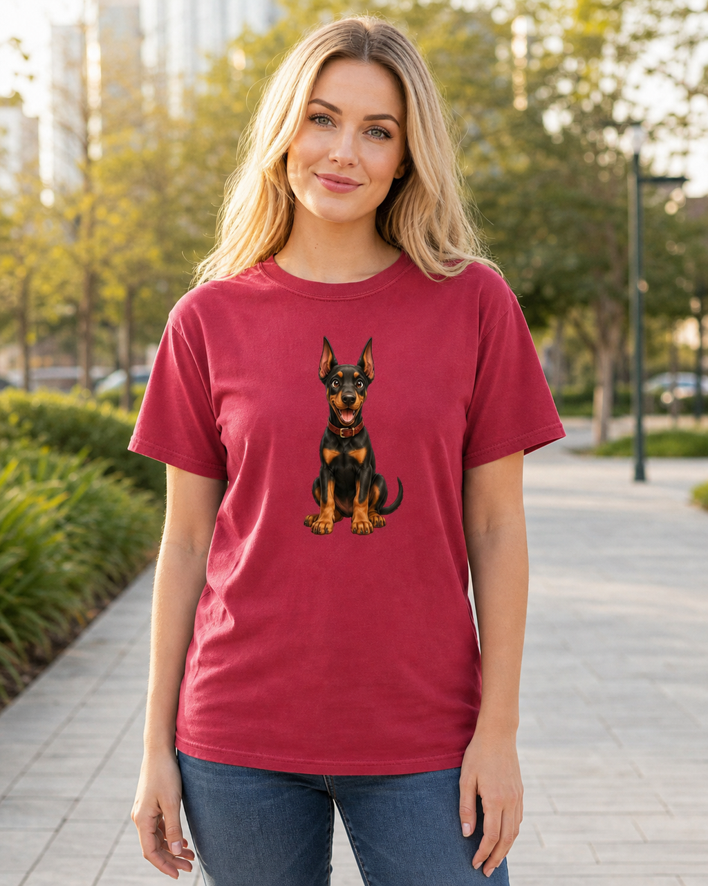 Alert Doberman T-Shirt | Doberman Dog Lover Tee